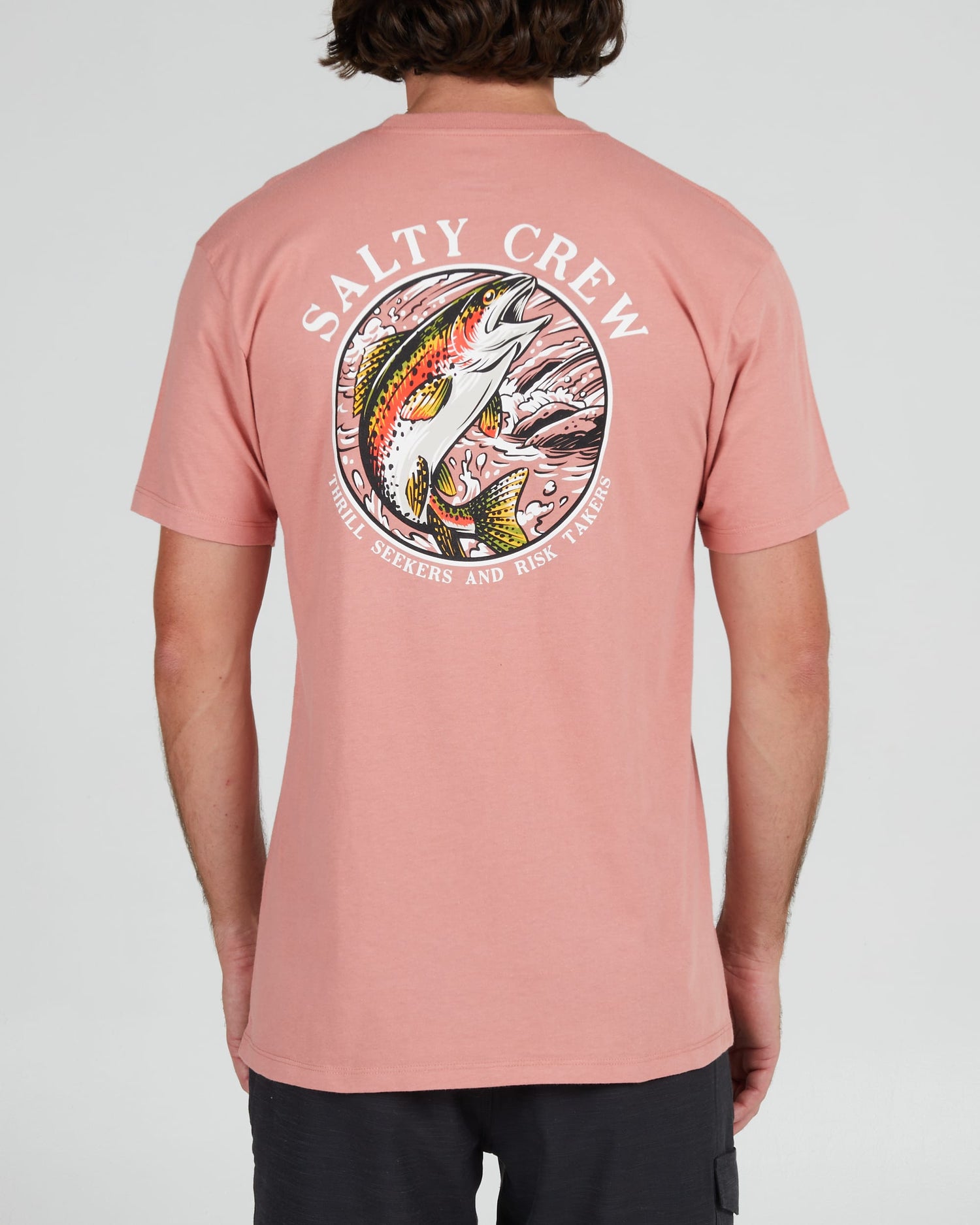 Salty crew T-SHIRTS S/S RAINBOW PREMIUM S/S TEE - CORAL in CORAL