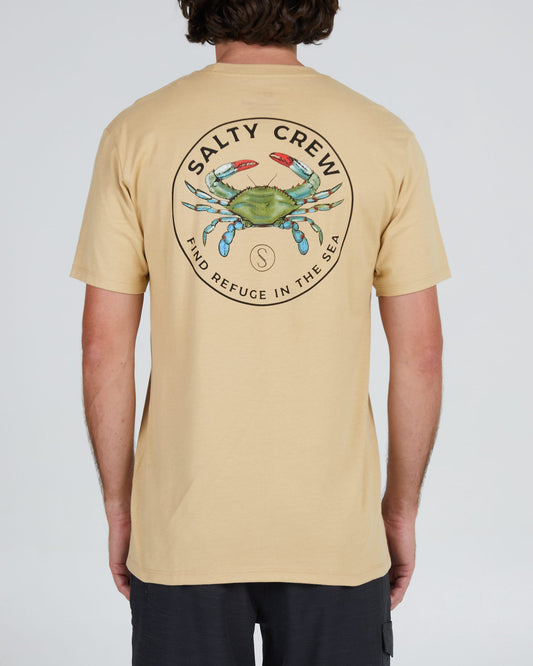 Salty crew T-SHIRTS S/S BLUE CRABBER PREMIUM S/S TEE - Camelo em Camelo