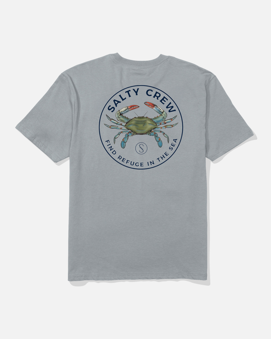 Blue Crabber Premium S/S Tee - Quarry
