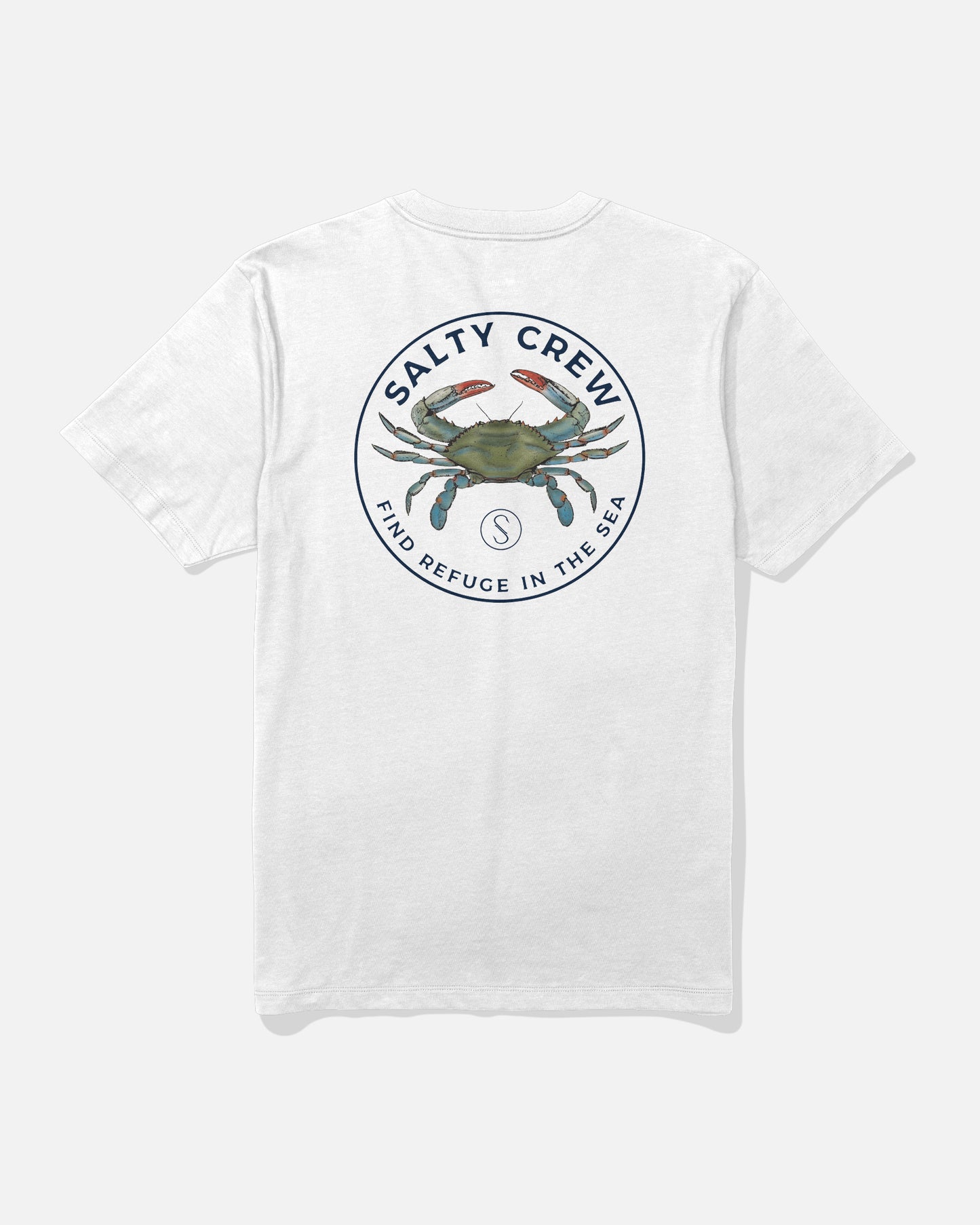 Blue Crabber Premium S/S Tee - White