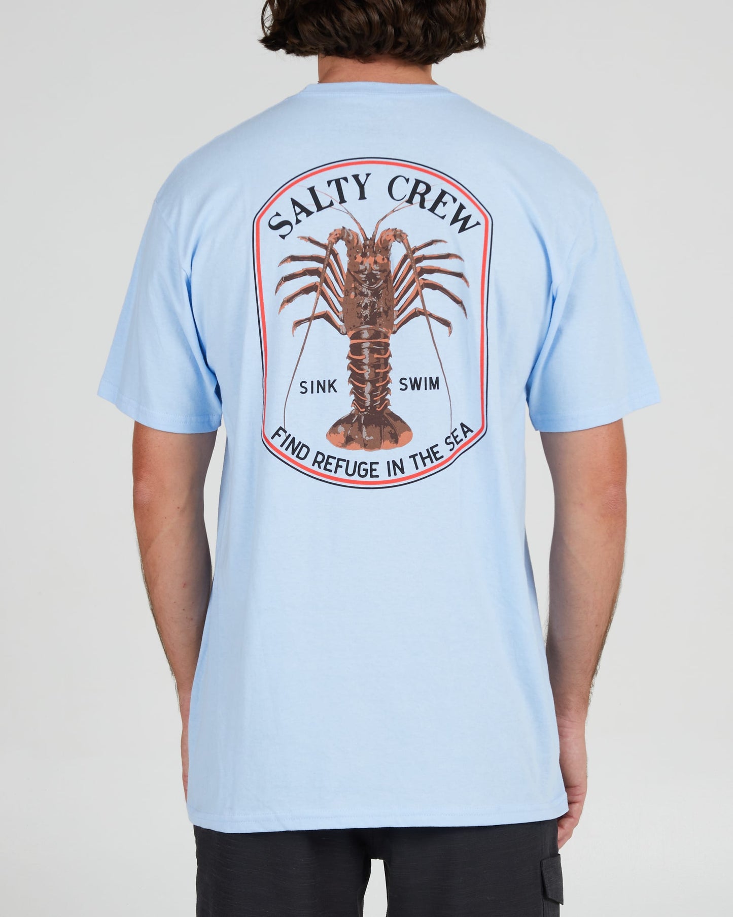 Salty crew T-SHIRTS S/S SPINY STANDARD S/S TEE - LIGHT BLUE in LIGHT BLUE