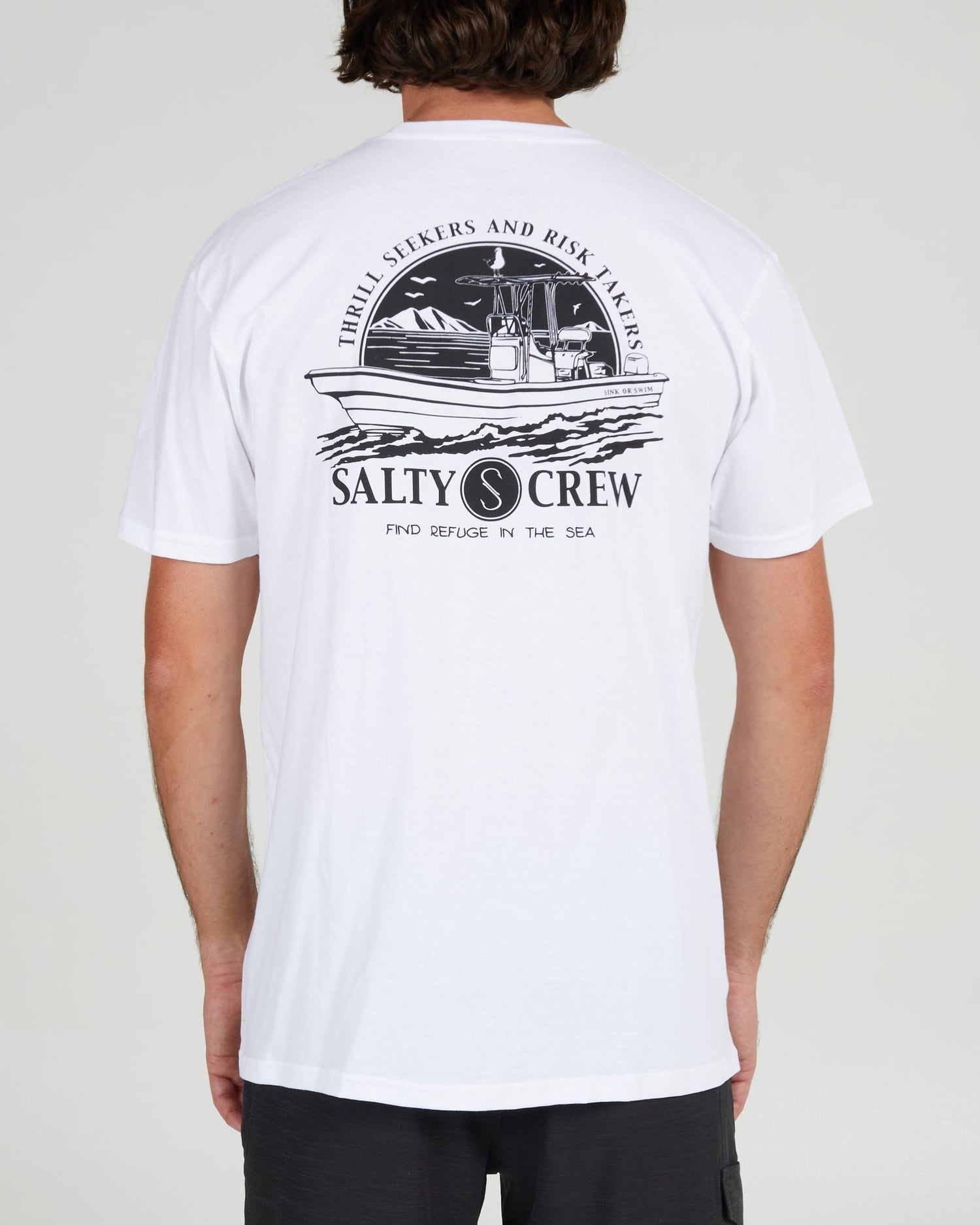 Salty crew T-SHIRTS S/S SUPER PANGA STANDARD S/S TEE - White in White
