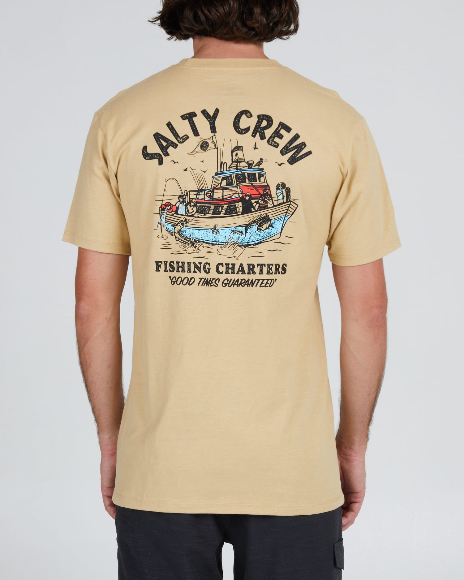 Salty crew T-SHIRTS S/S FISHING CHARTERS PREM S/S TEE - Camel in Camel