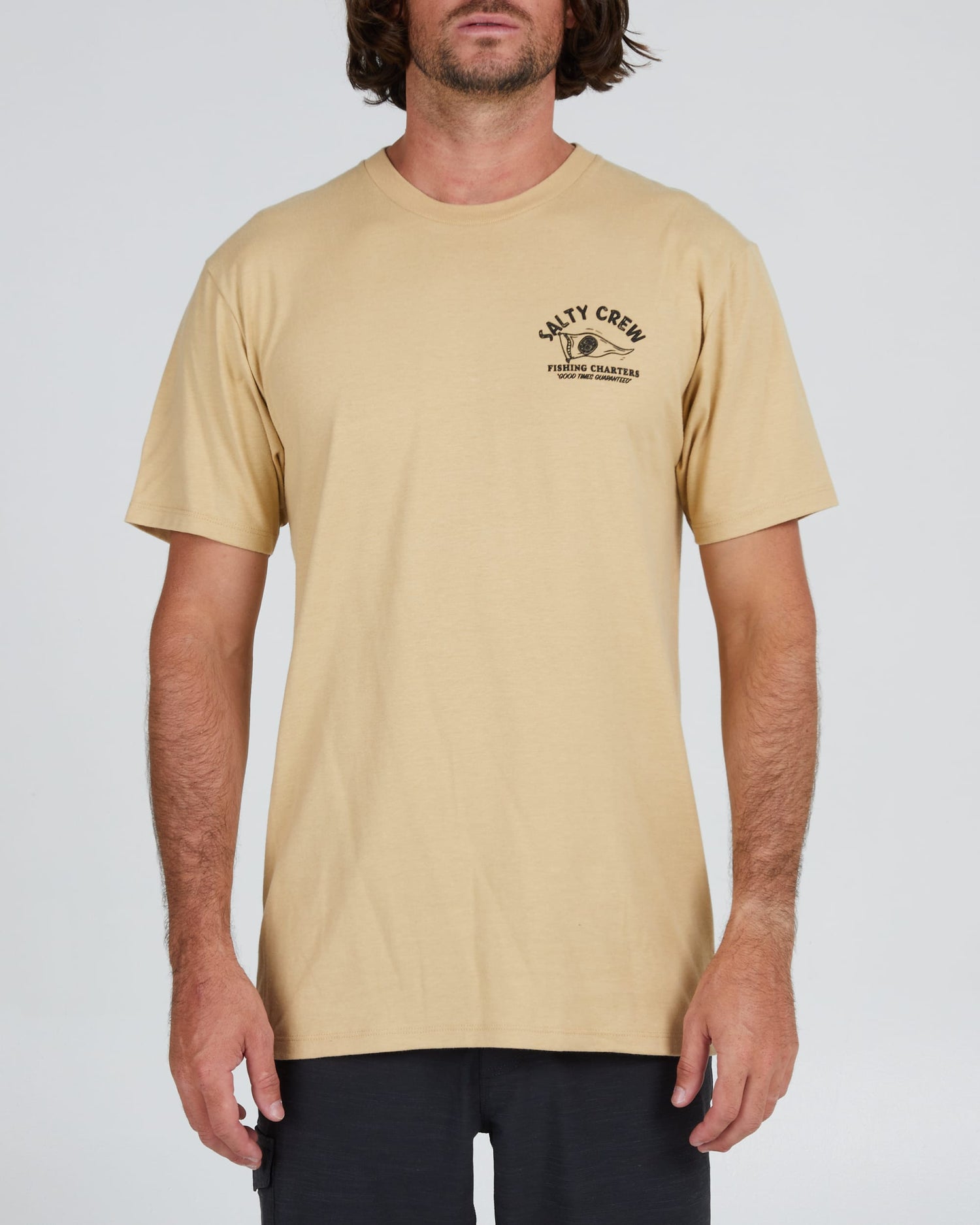 Salty crew T-SHIRTS S/S FISHING CHARTERS PREM S/S TEE - Camel in Camel