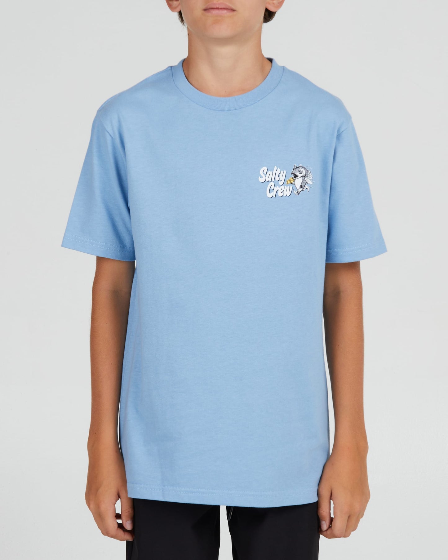Salty crew T-SHIRTS S/S FISH AND CHIPS BOYS S/S TEE - Marine Blue in Marine Blue