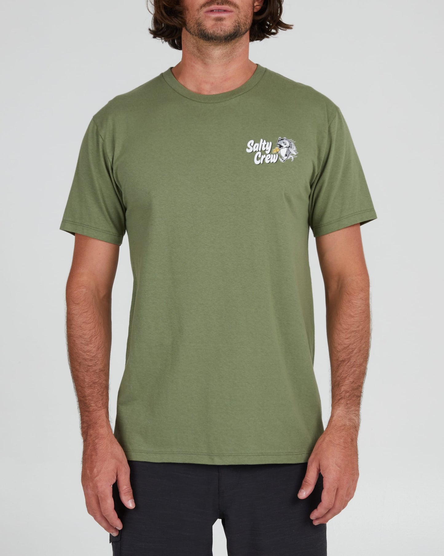 Salty crew T-SHIRTS S/S FISH AND CHIPS PREMIUM S/S TEE - Sage green in Sage green