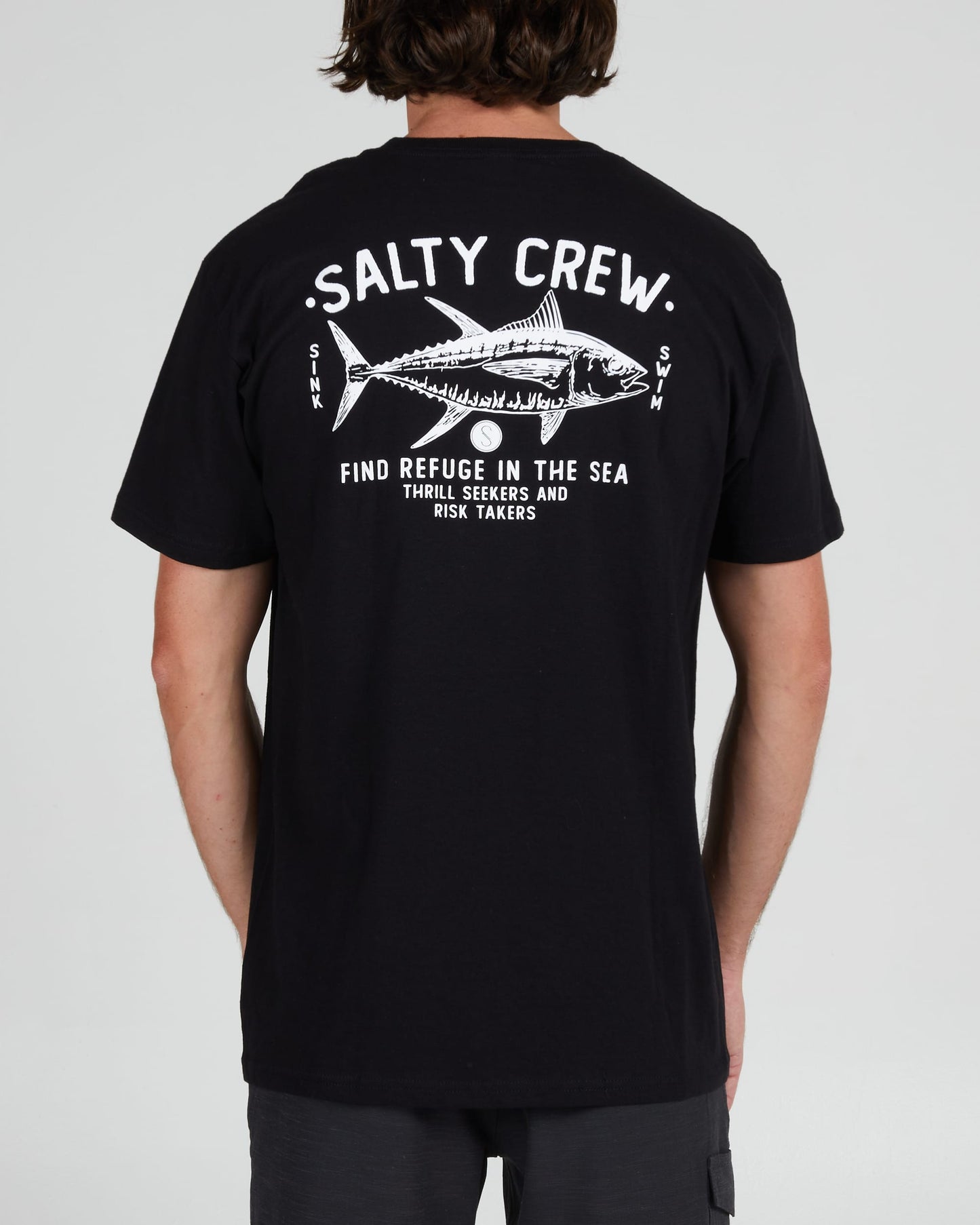 Salty crew T-SHIRTS S/S MARKET STANDARD S/S TEE - Black in Black