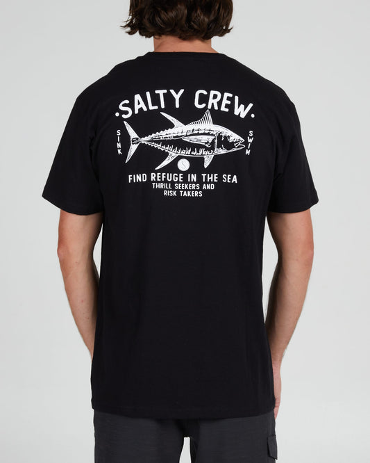 Salty crew T-SHIRTS S/S MARKTSTANDARD S/S TEE - Black in Black