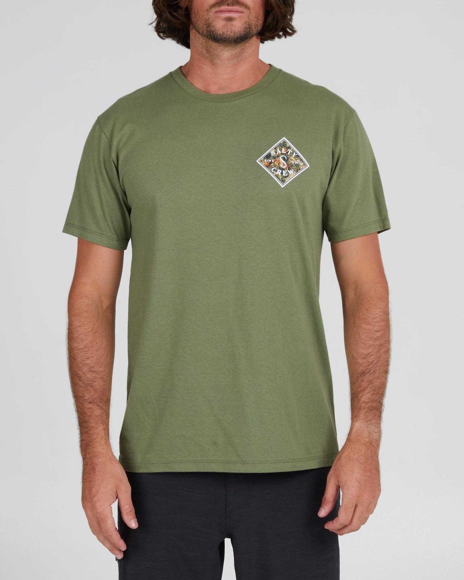 Salty crew T-SHIRTS S/S TIPPET SHORES PREMIUM S/S TEE - Sage green in Sage green