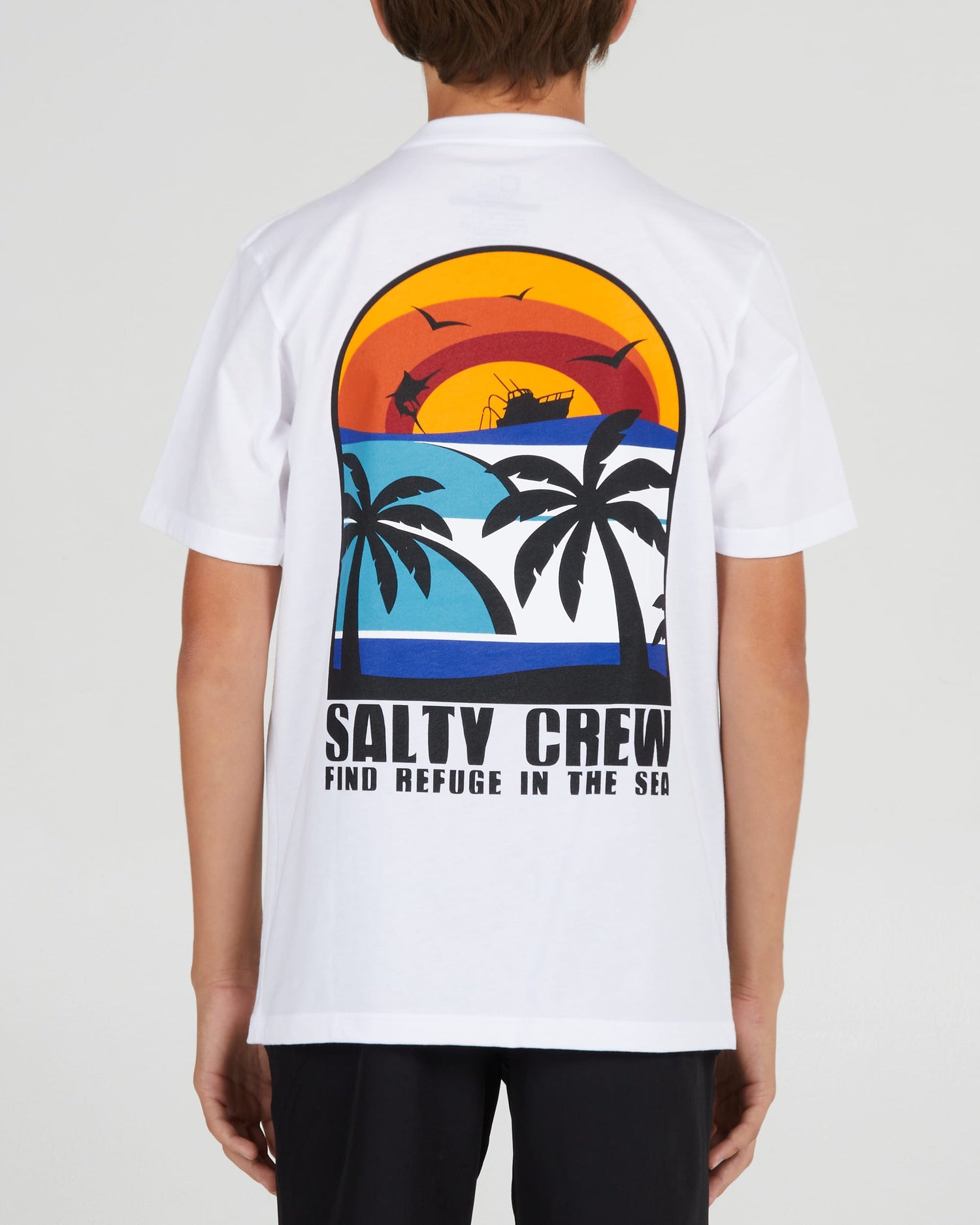 Salty crew T-SHIRTS S/S BEACH DAY BOYS S/S TEE - White in White