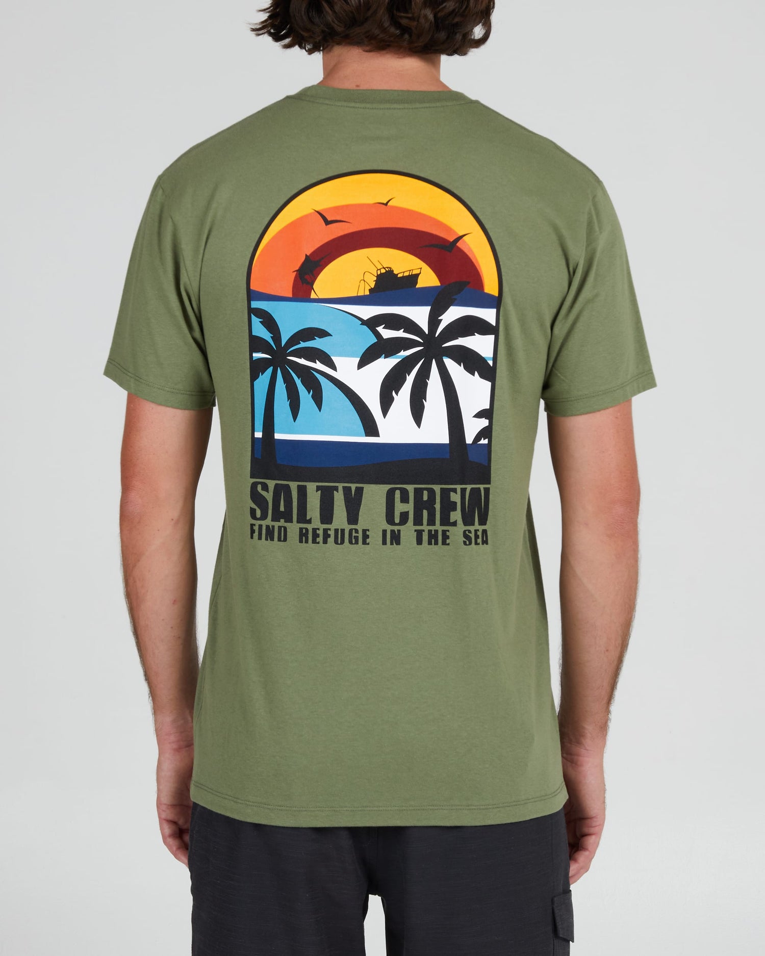 Salty crew T-SHIRTS S/S BEACH DAY PREMIUM S/S TEE - Sage green in Sage green