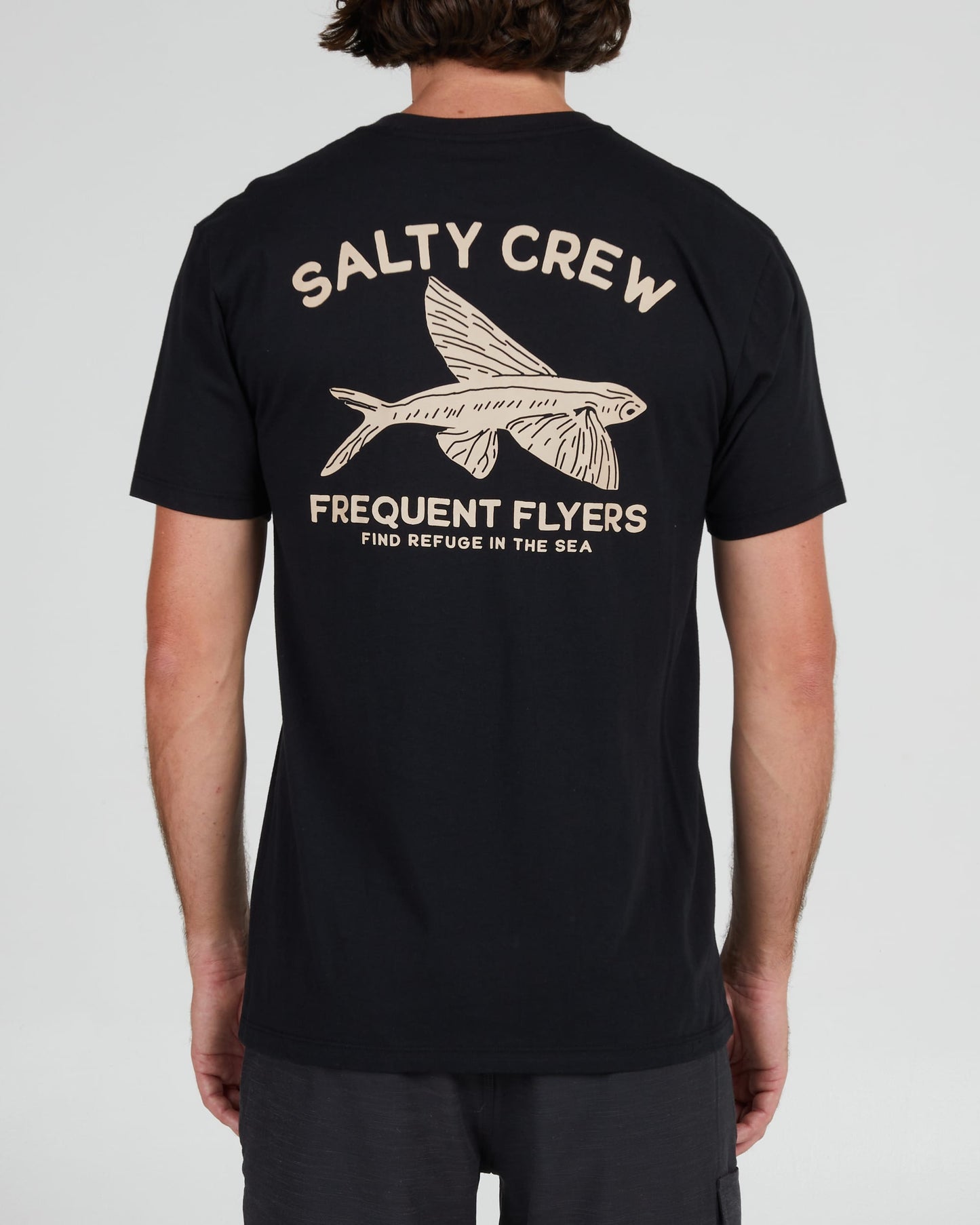 Salty crew T-SHIRTS S/S VIELFLIEGER PREMIUM S/S TEE - Black in Black