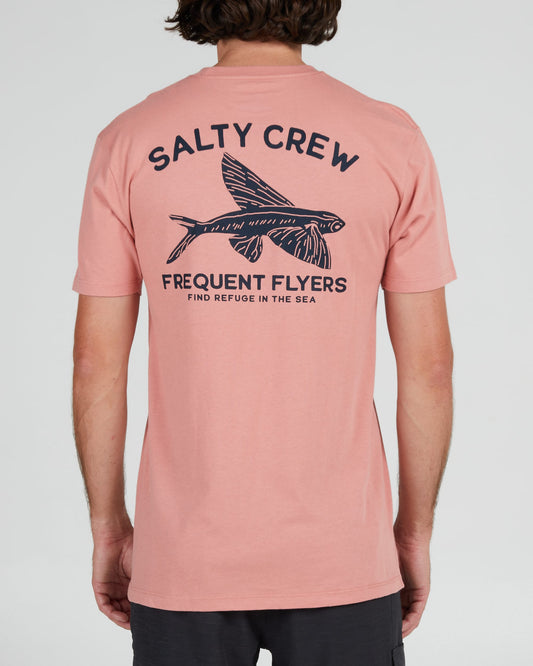 Salty crew CAMISETAS S/S FREQUENT FLYER PREMIUM S/S TEE - Coral en Coral
