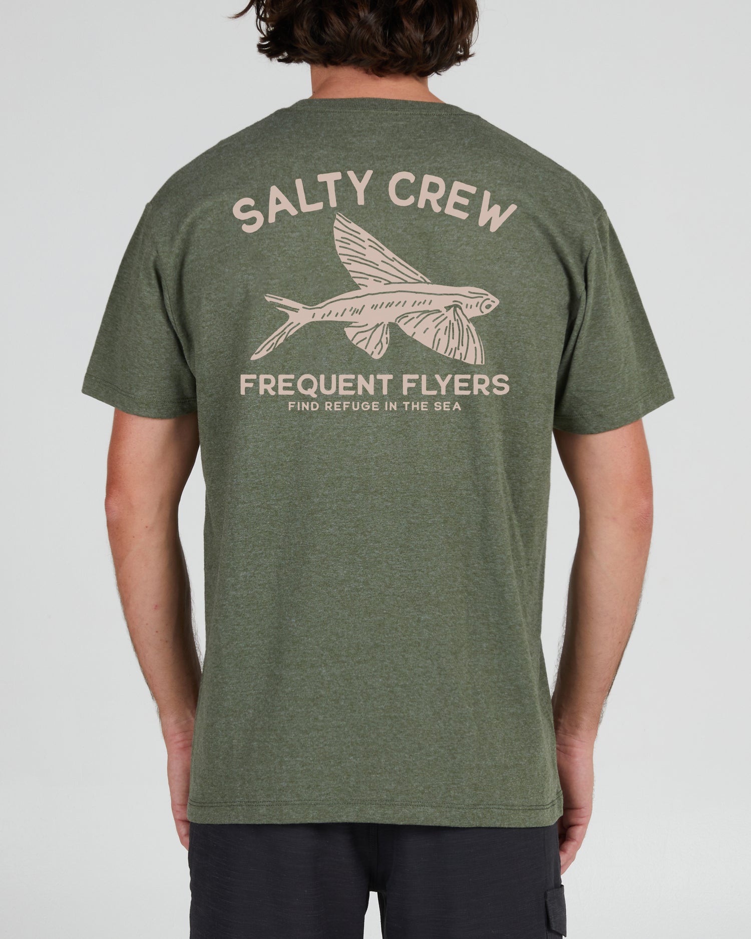 Frequent Flyer Premium S/S Tee - Forest Heather