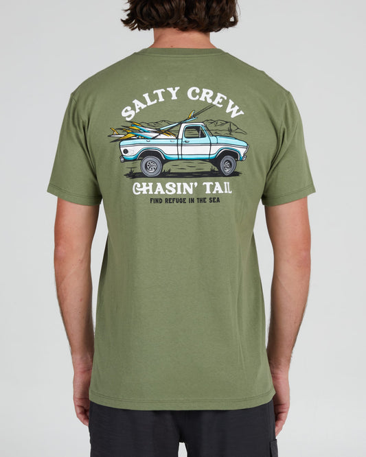 Salty crew T-SHIRTS S/S OFF ROAD PREMIUM S/S TEE - Sage green in Sage green