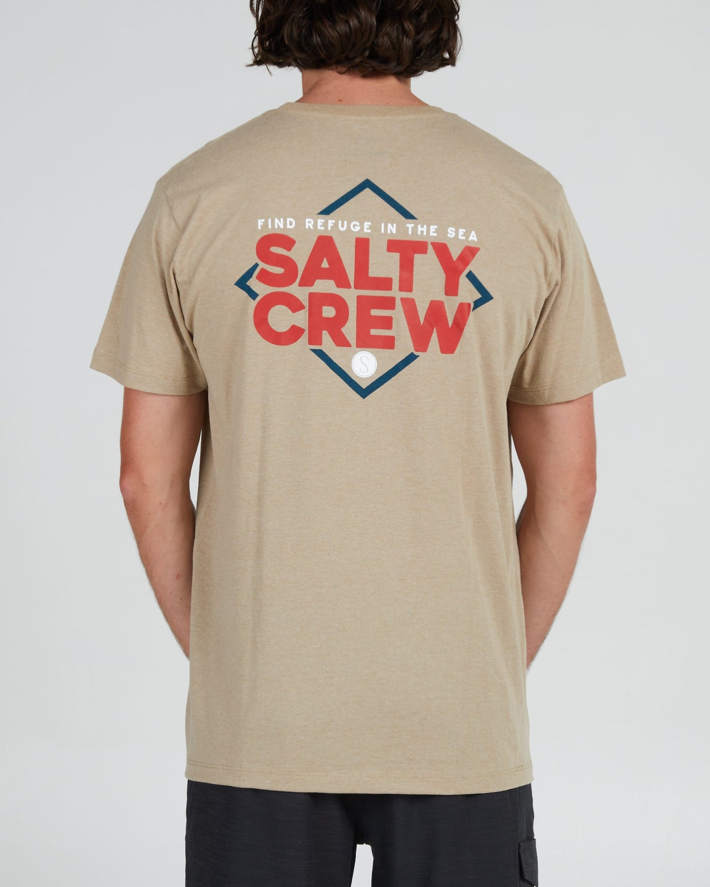Salty crew T-SHIRTS S/S NO SLACK STANDARD S/S TEE - Khaki Heather in Khaki Heather