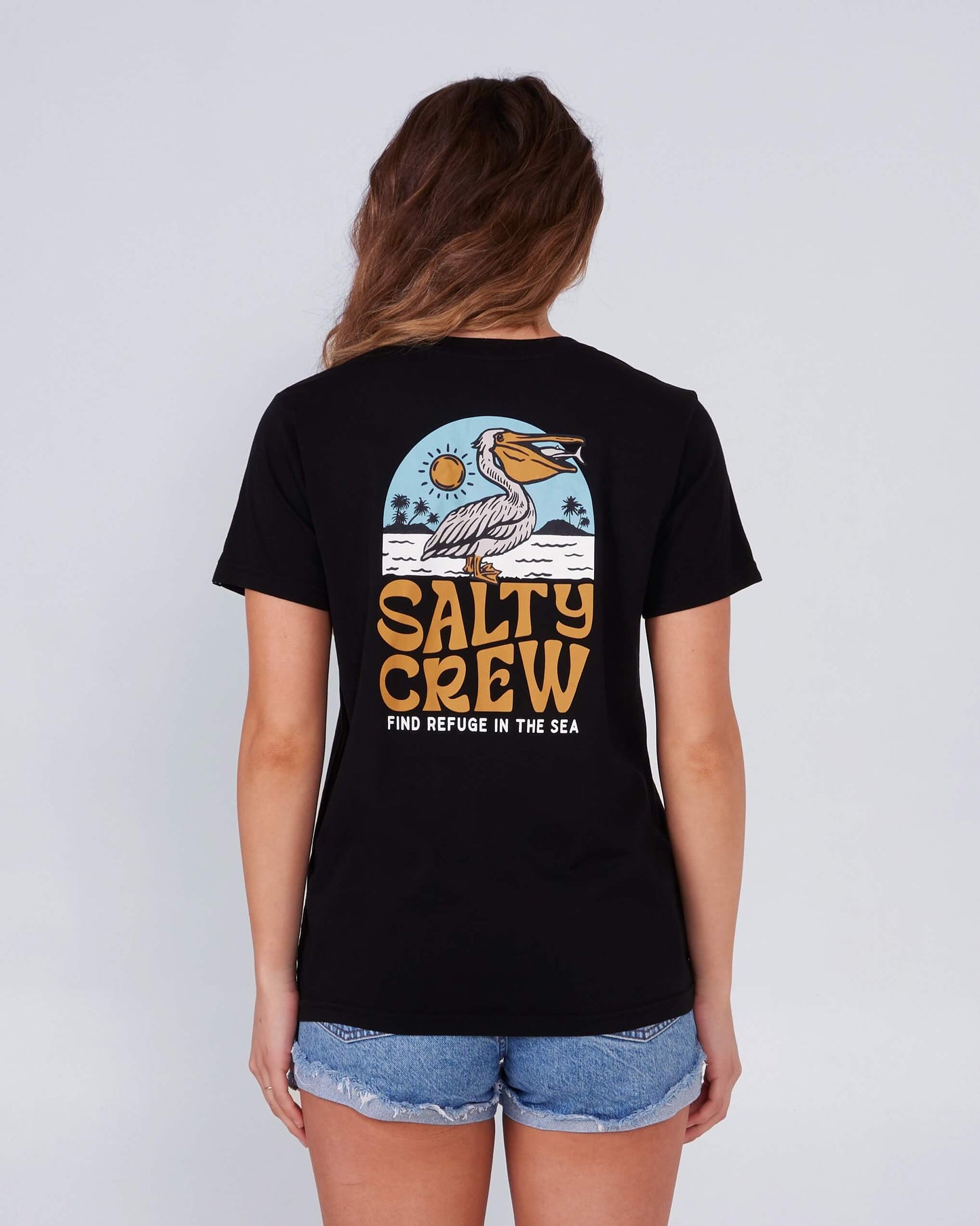 Salty Crew Mulher - Seaside Boyfriend Tee - Black