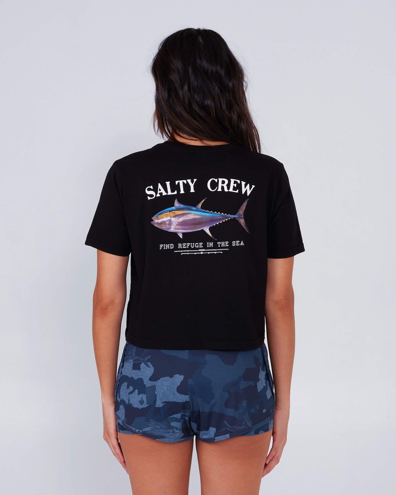 Salty Crew Donna - Grande raccolto Blue Tee - Black