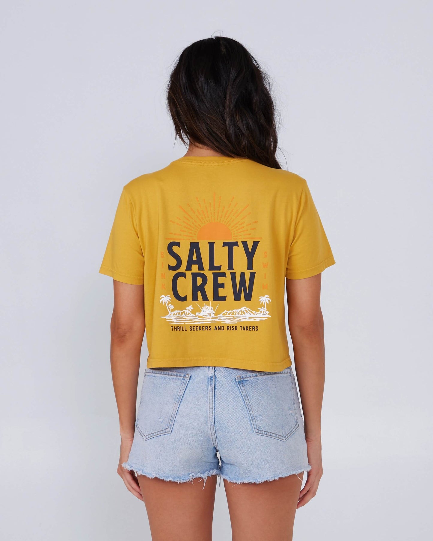 Salty Crew Donna - Cruisin Crop Tee - Cotto Yellow