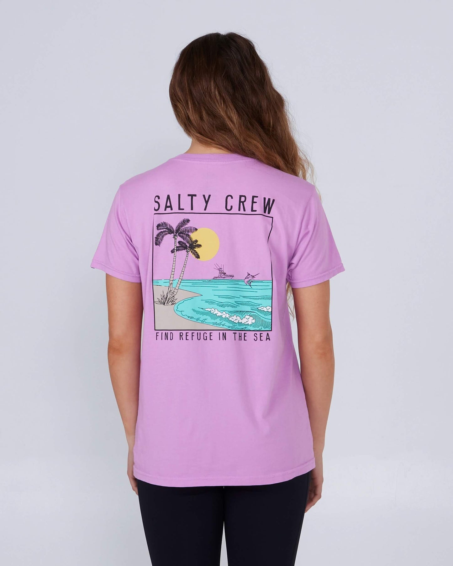 Salty Crew Frauen - Das gute Leben Boyfriend Tee - Orchidee