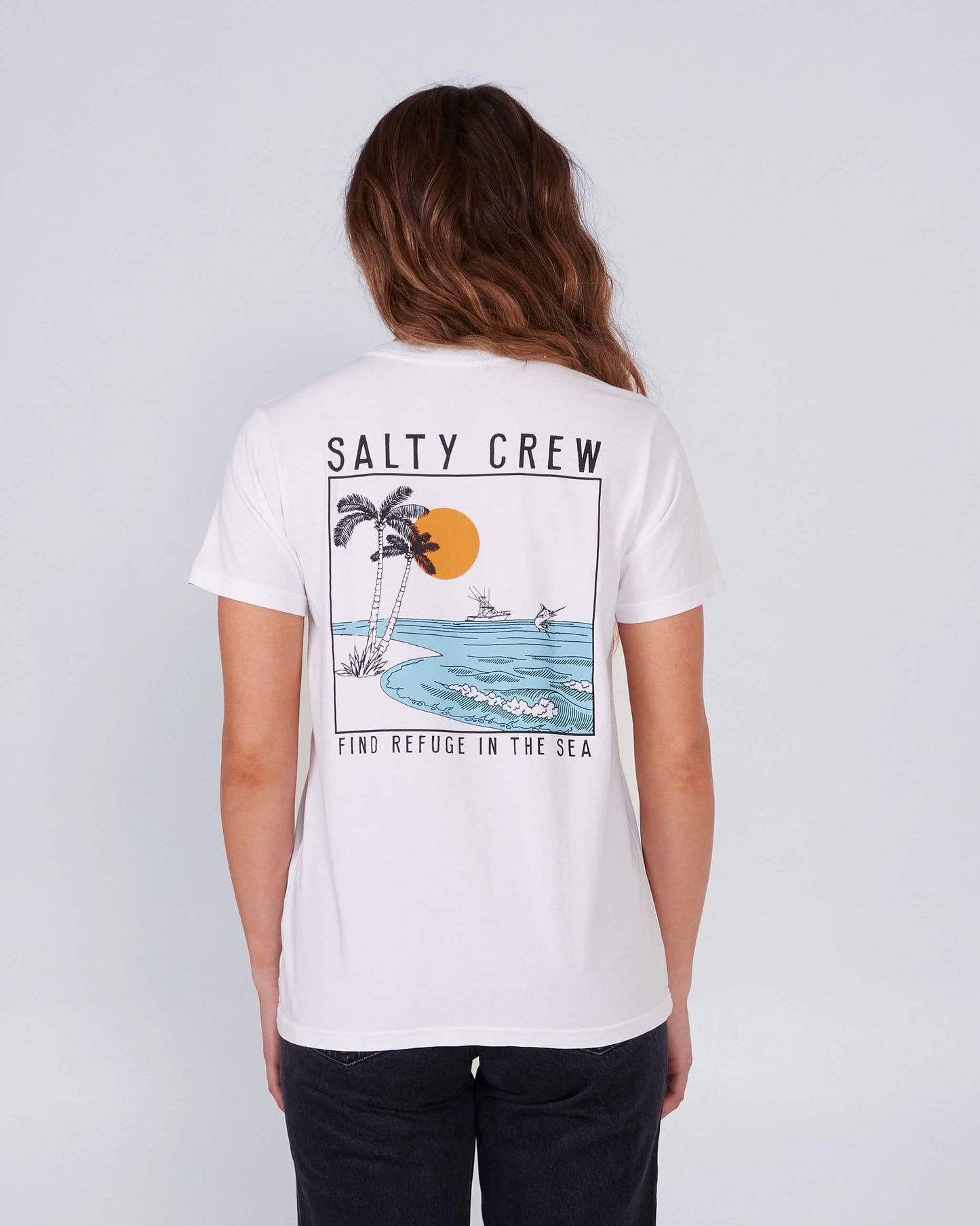 Salty Crew Donna - La bella vita Boyfriend Tee - White