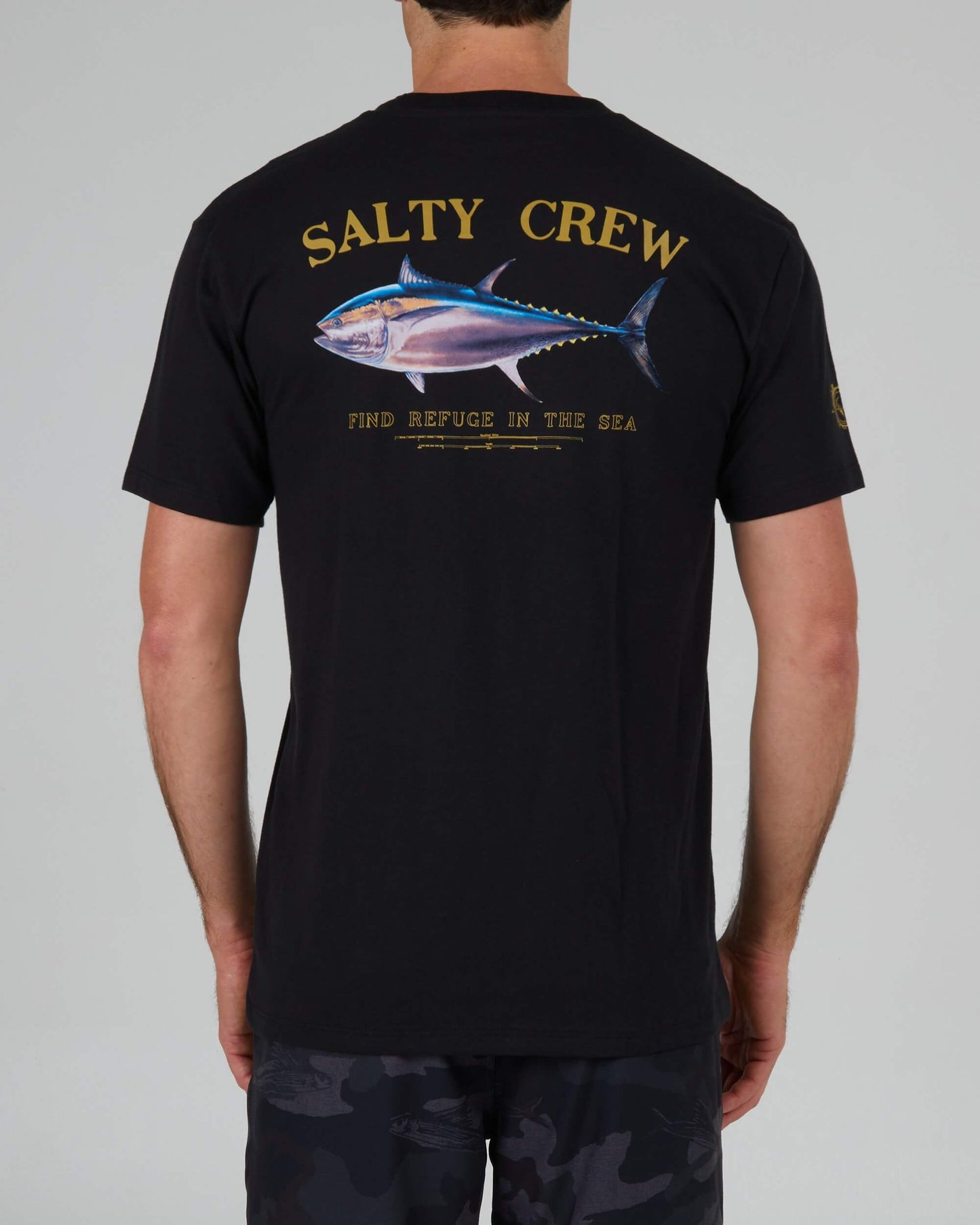 Salty crew T-SHIRTS S/S Big Blue Premium S/S Tee - Black in Black