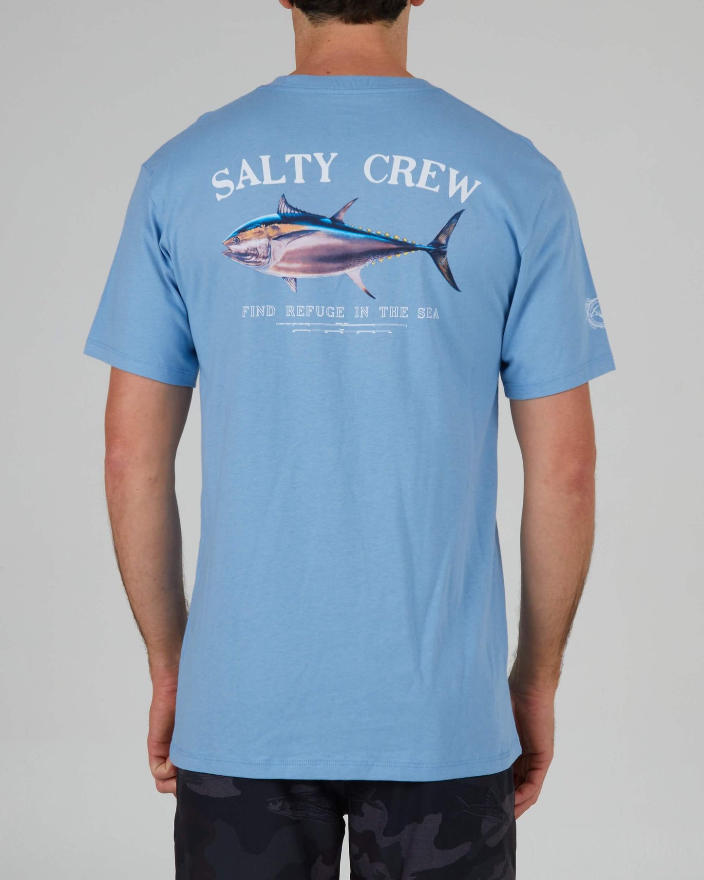 Salty crew T-SHIRTS S/S Big Blue Premium S/S Tee - Marine Blue in Marine Blue