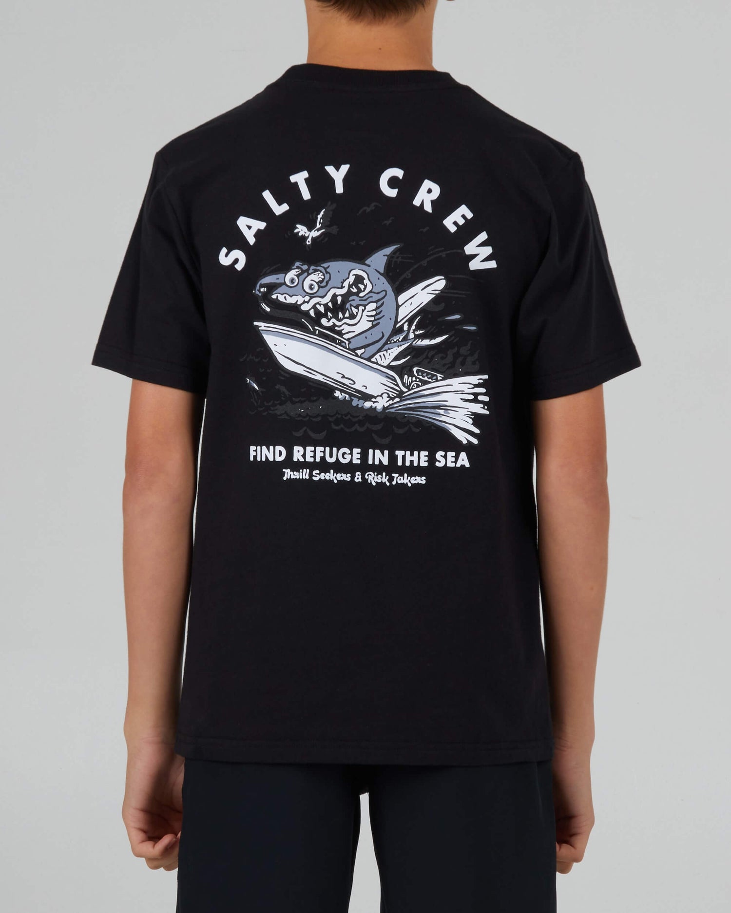 Salty Crew Boys - Hot Rod Tiburón Boys S/S Tee - Black