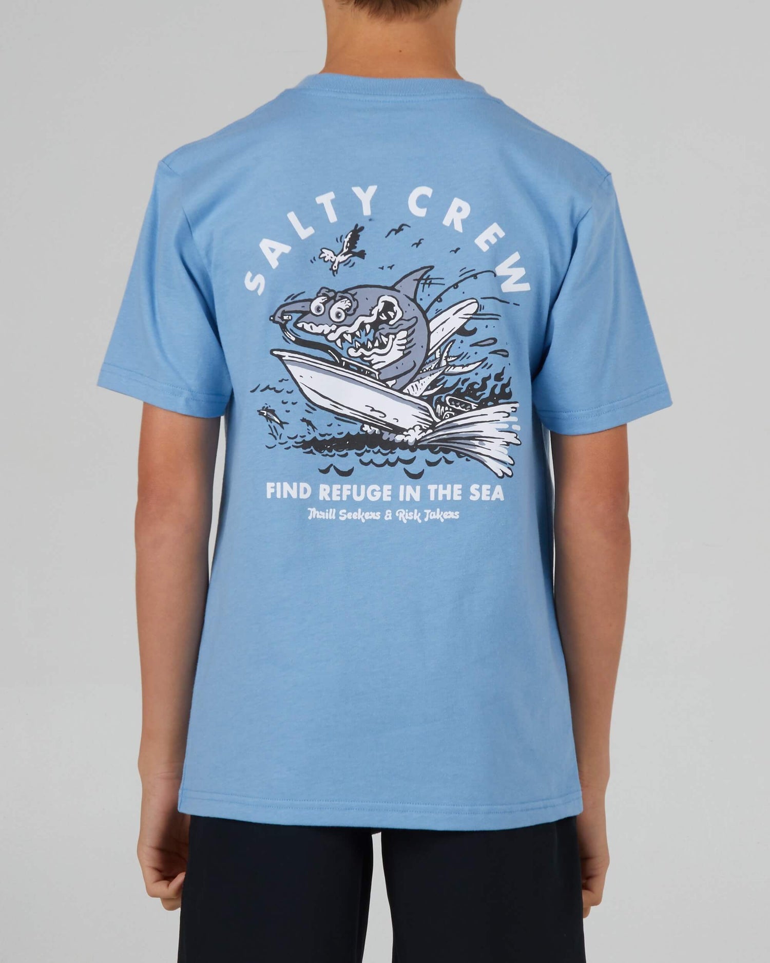 Salty Crew Boys - Hot Rod Shark Boys S/S Tee - Marinha Blue