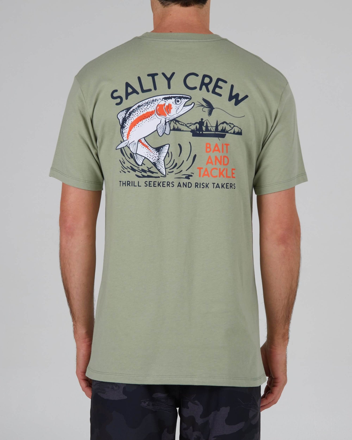 Salty crew T-SHIRTS S/S Fly Trap Premium S/S Tee - Dusty Sage in Dusty Sage