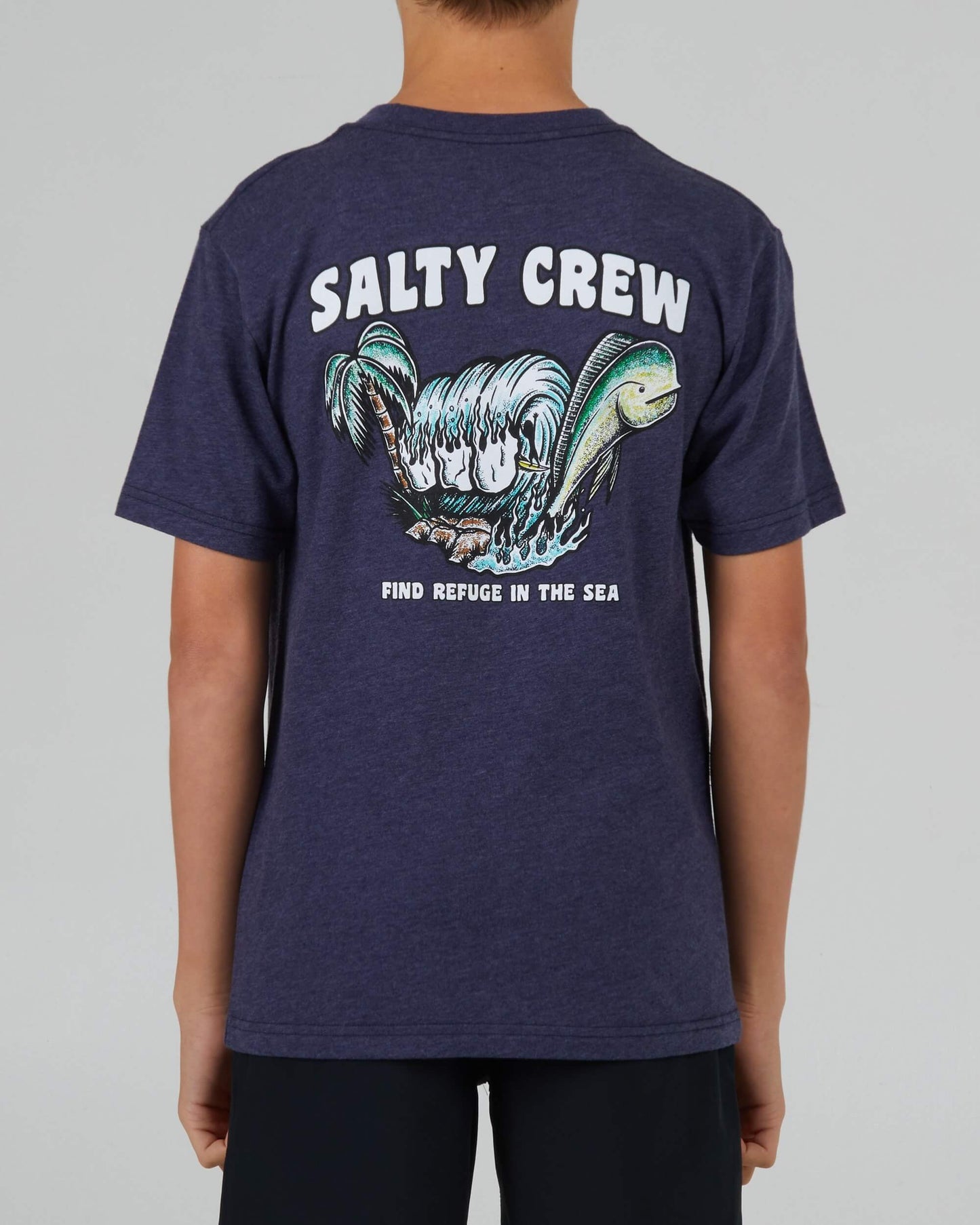 Salty Crew Boys - Shaka Boys S/S Tee - Navy Heather