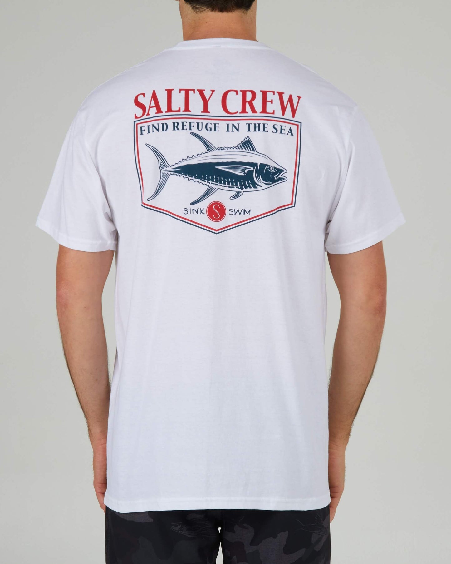 Salty crew T-SHIRTS S/S Angler Standard S/S Tee - White in White