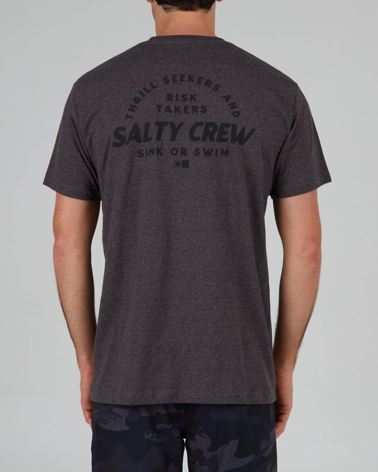 Salty crew T-SHIRTS S/S Stoked Standard S/S Tee - Charcoal Heather in Charcoal Heather