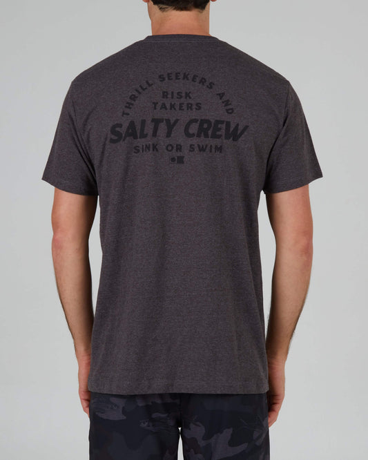 Salty Crew Heren - Stoked Standaard S/S Tee - Charcoal Heather
