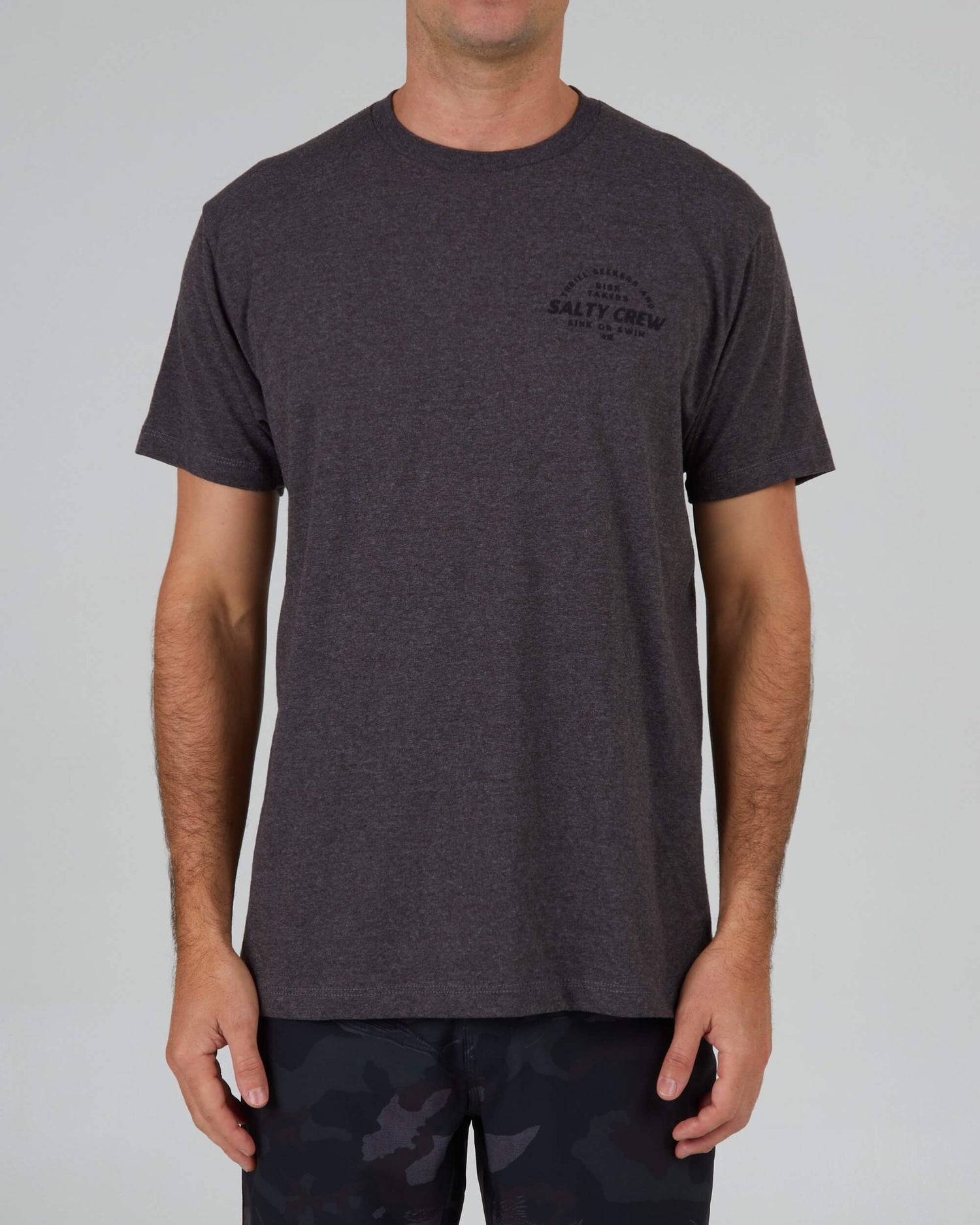 Salty crew T-SHIRTS S/S Stoked Standard S/S Tee - Charcoal Heather in Charcoal Heather