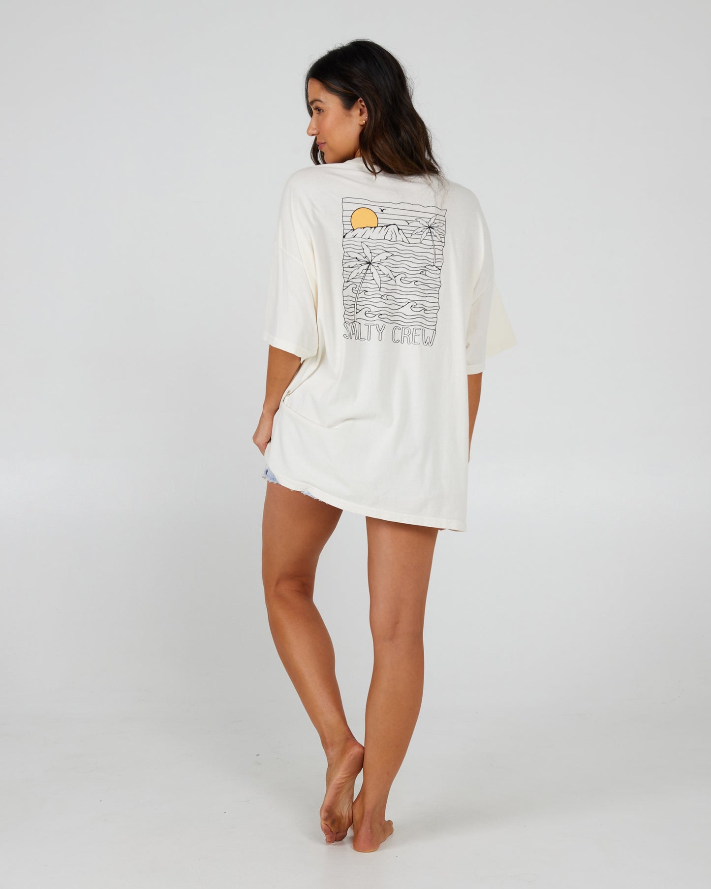 Salty Crew Dames - Gewaad Joy Tee - Uit White