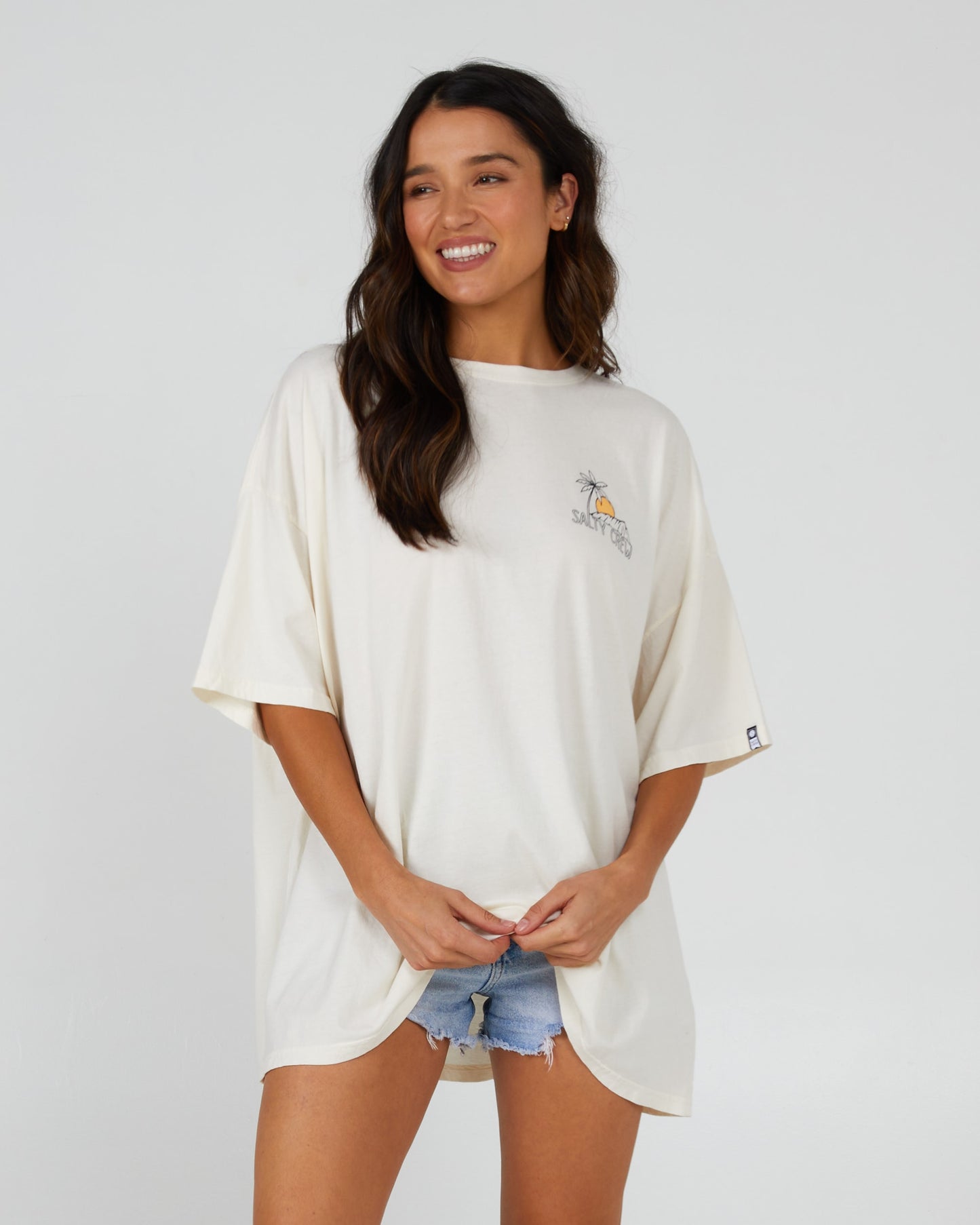 Salty Crew Womens - Joy Cover Up Tee - Off White