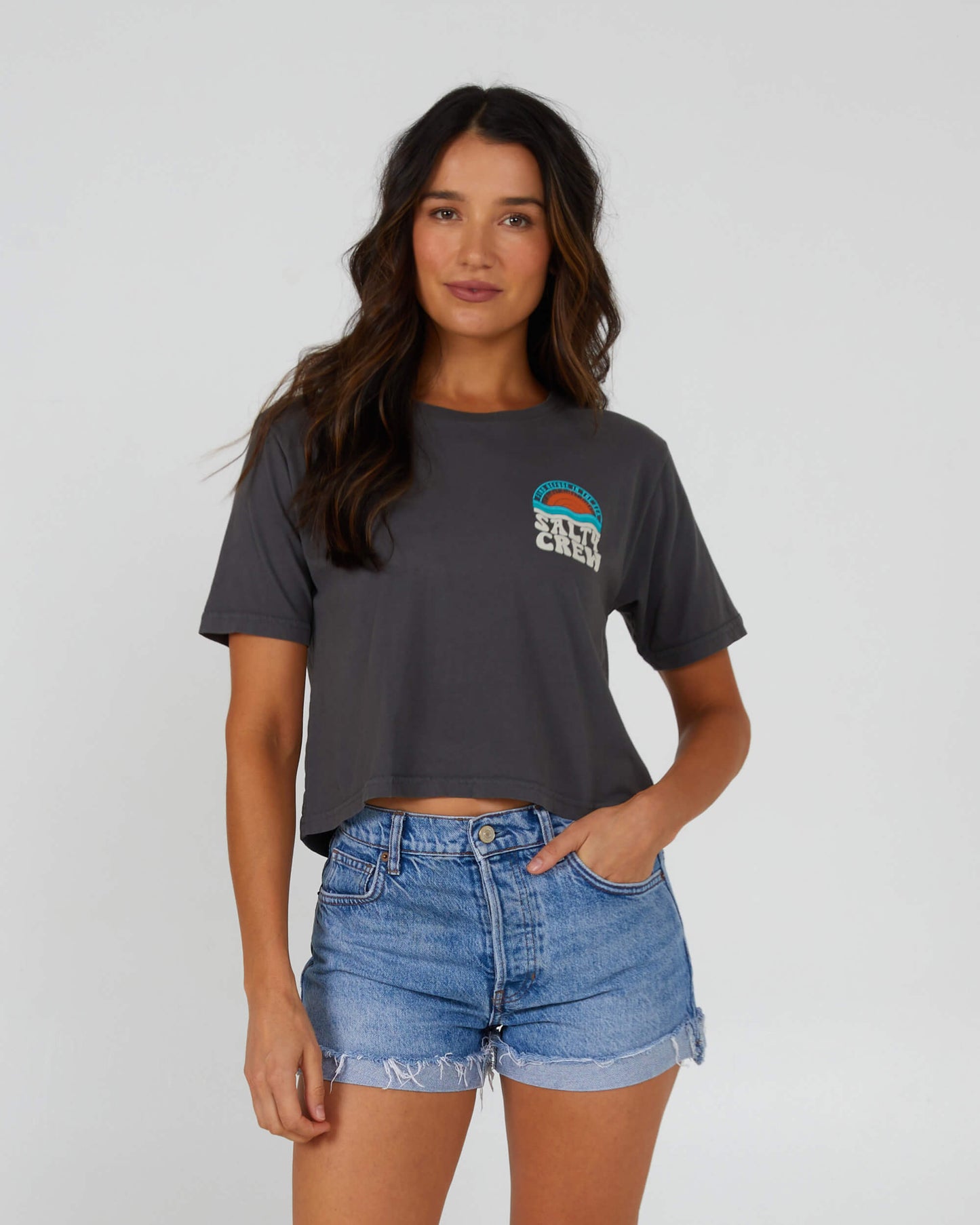 Salty Crew Dames - Sundown Gewaad Tee - Charcoal