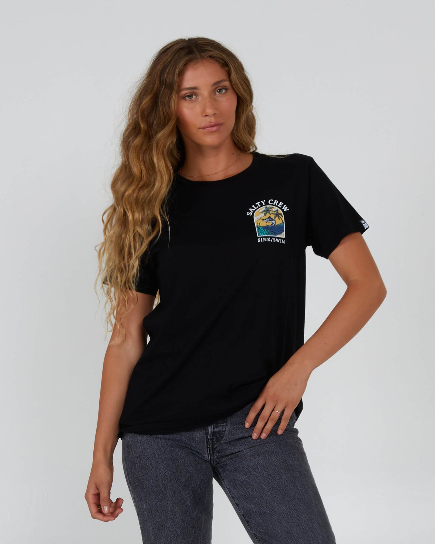 Salty Crew Mujeres - Sail Away Boyfriend Tee - Black