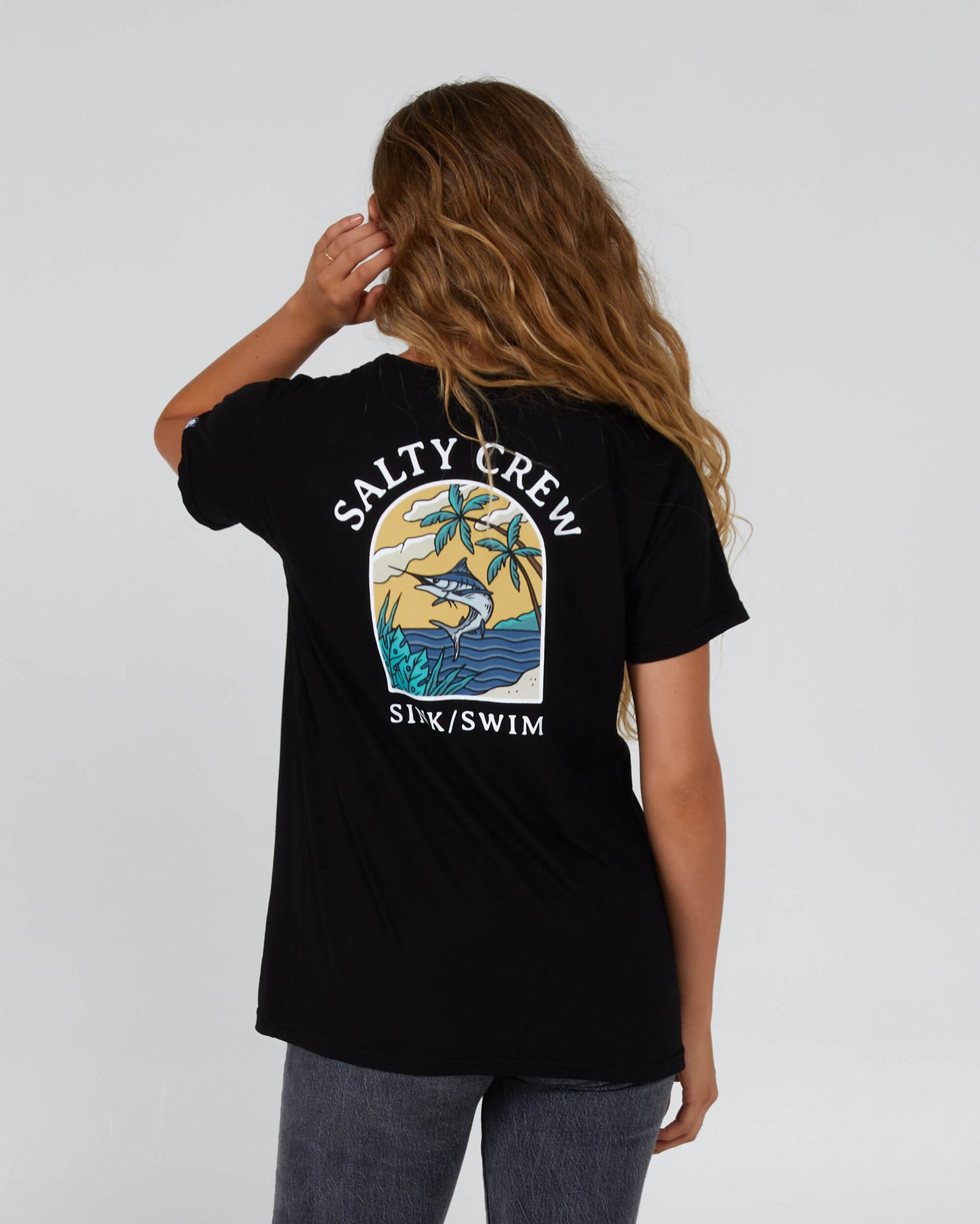 Salty Crew Mujeres - Sail Away Boyfriend Tee - Black