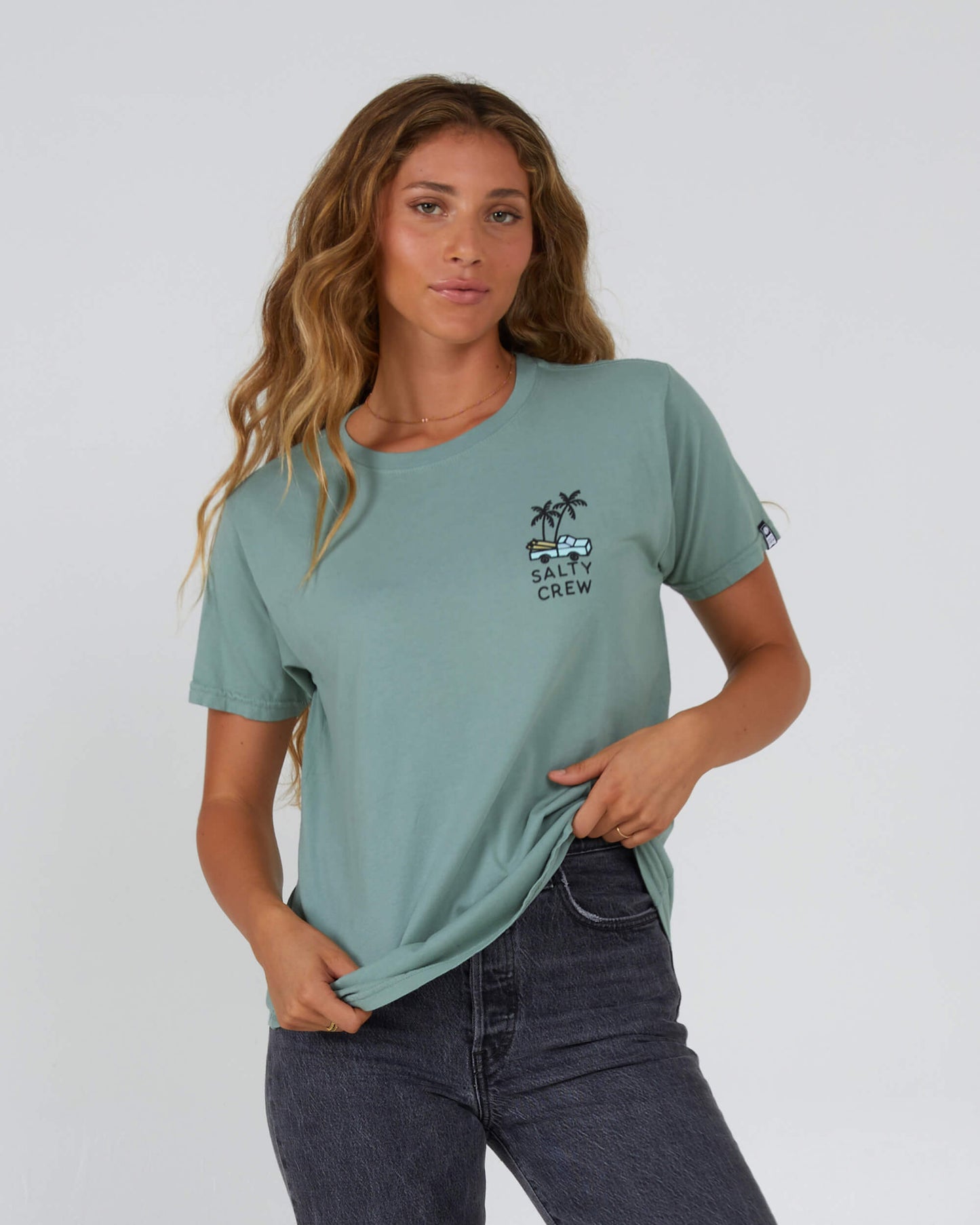 Salty Crew Donna - Vedetta Boyfriend Tee - Salvia