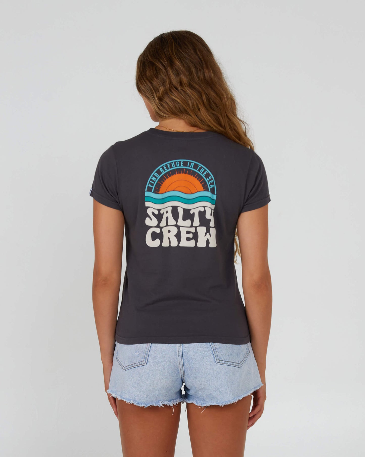 Salty Crew Mujer - Sundown Modern Tee - Charcoal