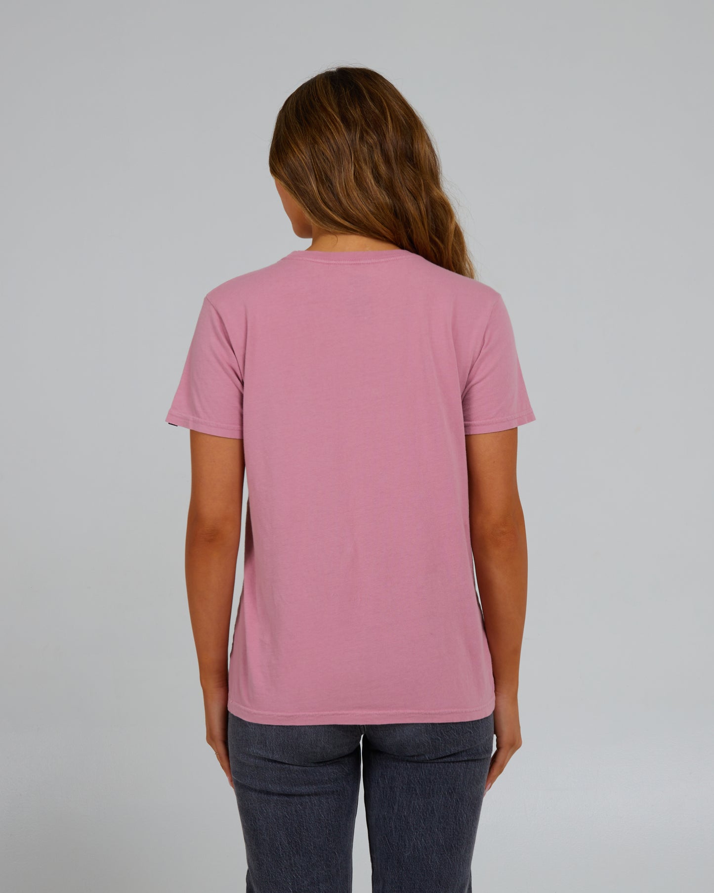 back view of Love Bite Warm Lilac Boyfriend Tee