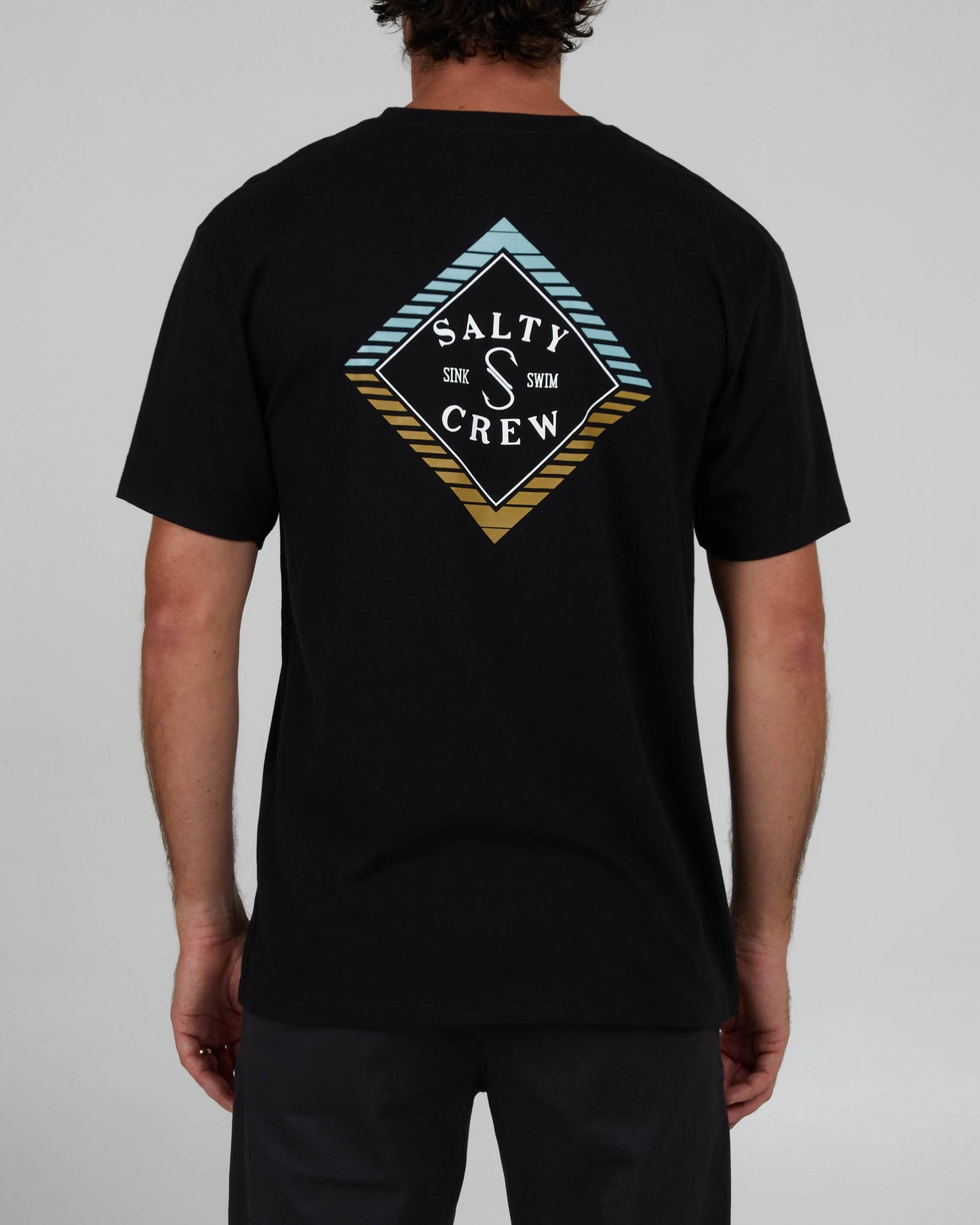 Salty Crew Homens - Faded Premium S/S Tee - Black