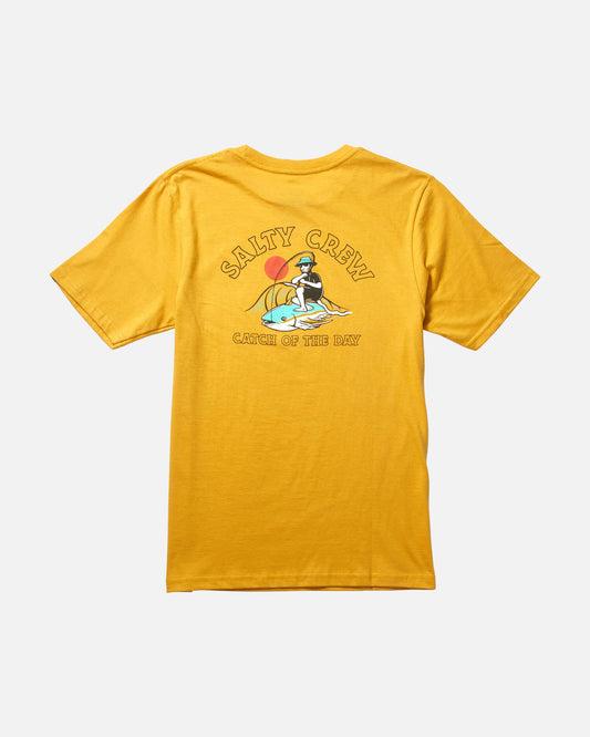 Salty Crew Boys - Captura del día Boys S/S Tee - Mostaza