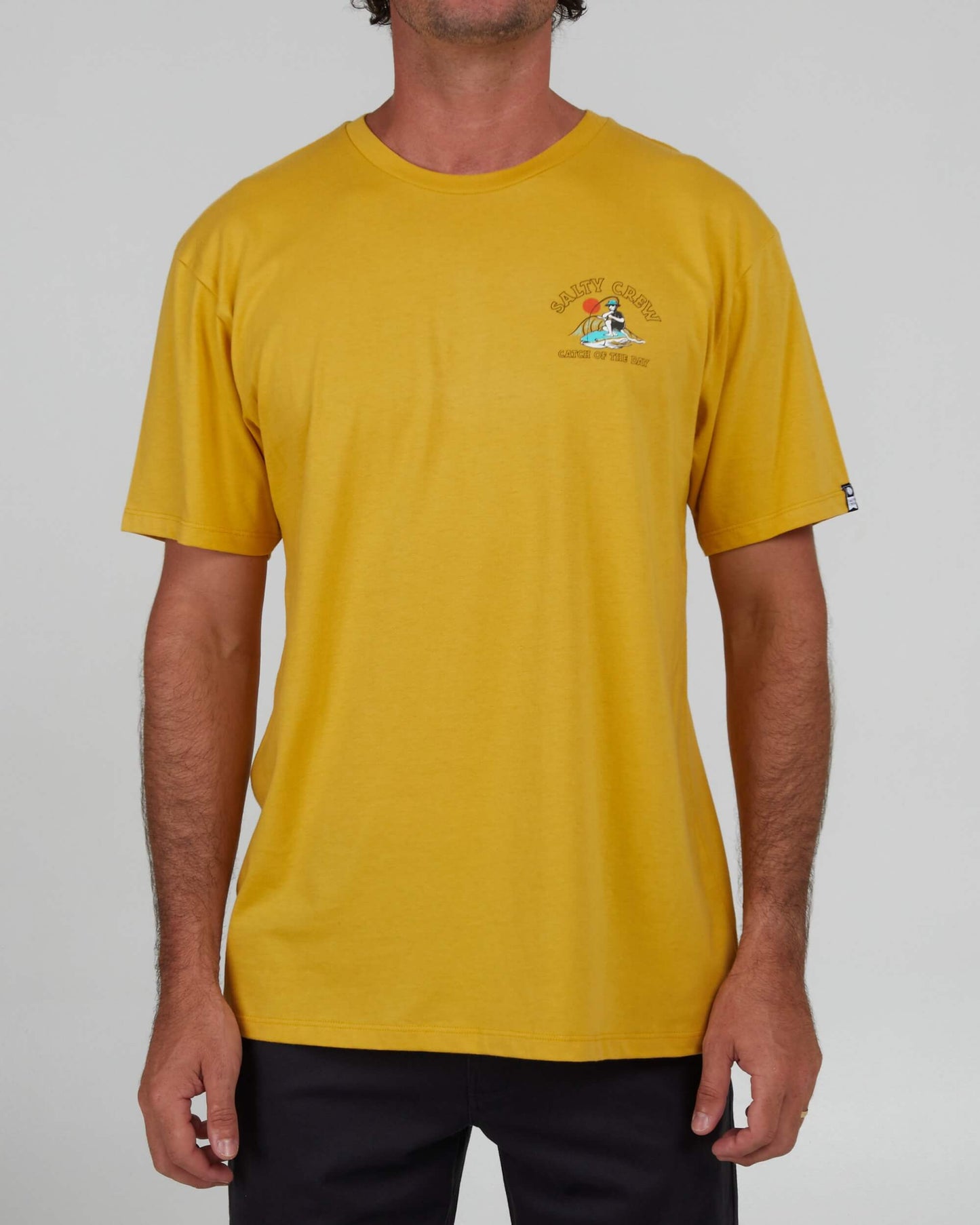 Salty Crew Homem - T-shirt S/S Premium Catch Of The Day - Mostarda