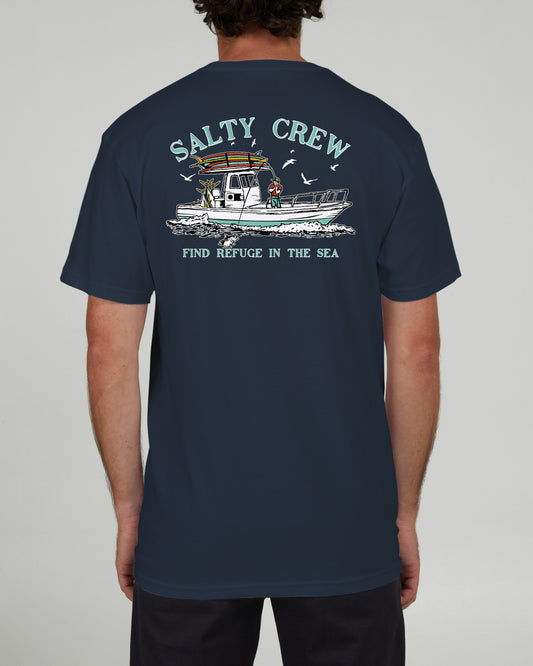 Salty Crew Hombres - Fish On Classic S/S Tee - Navy