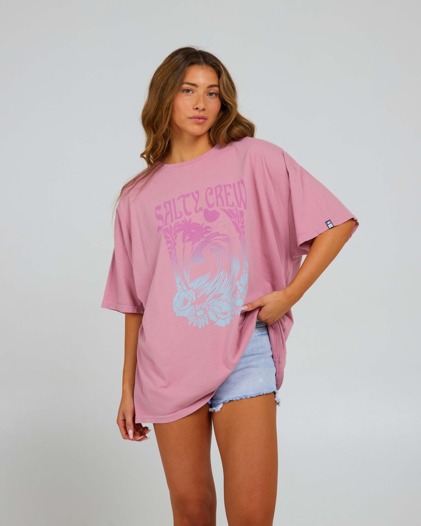 Salty Crew Mujer - Big Wave Cover Up Tee - Liliac cálido