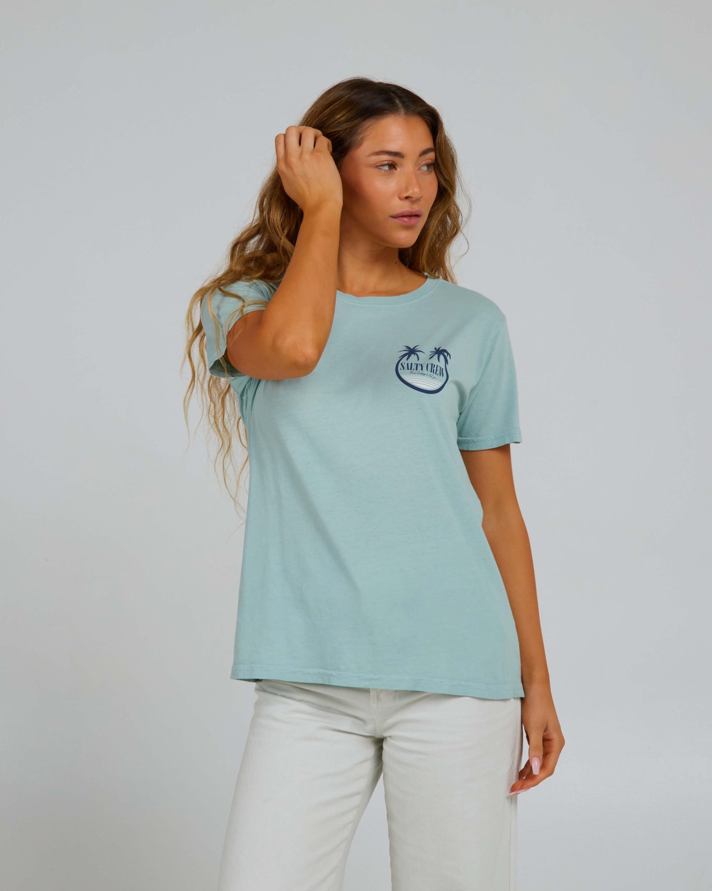 Salty Crew Donna - Shades Boyfriend Tee - Nuvola Blue