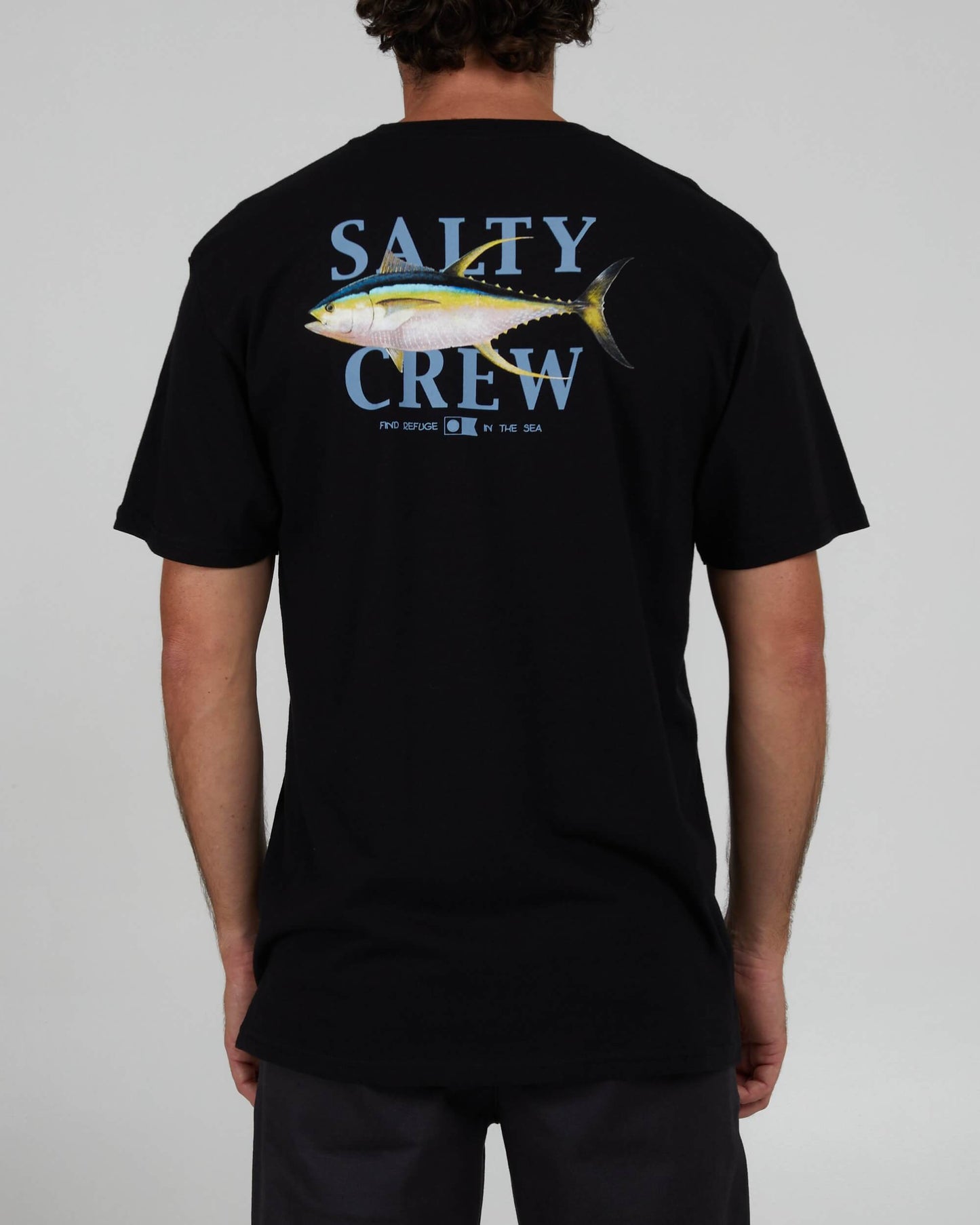 Salty Crew Hombres - Yellowfin Classic S/S Tee - Black